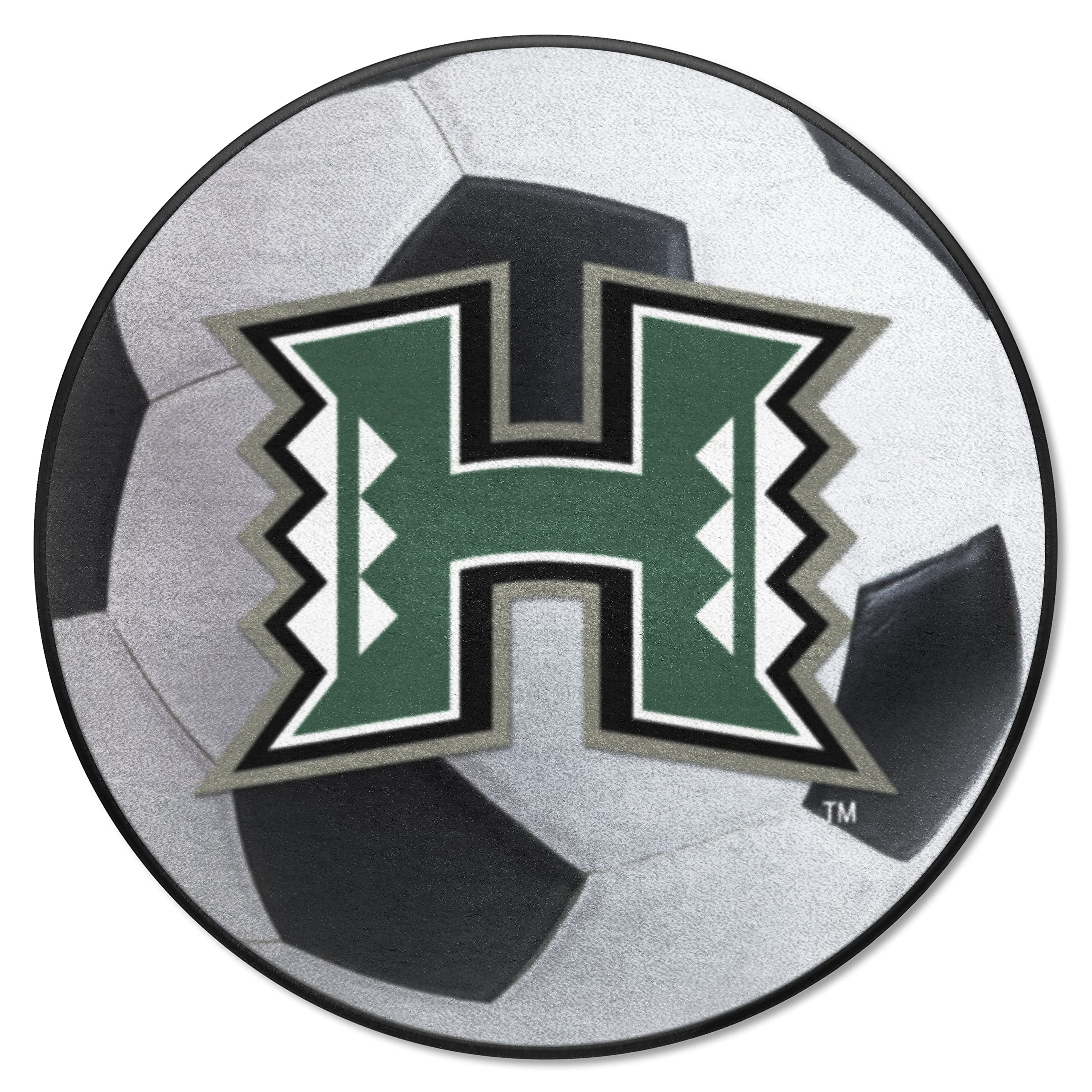Fanmats 838 Hawaii Rainbows Soccer Ball Rug - 27In. Diameter