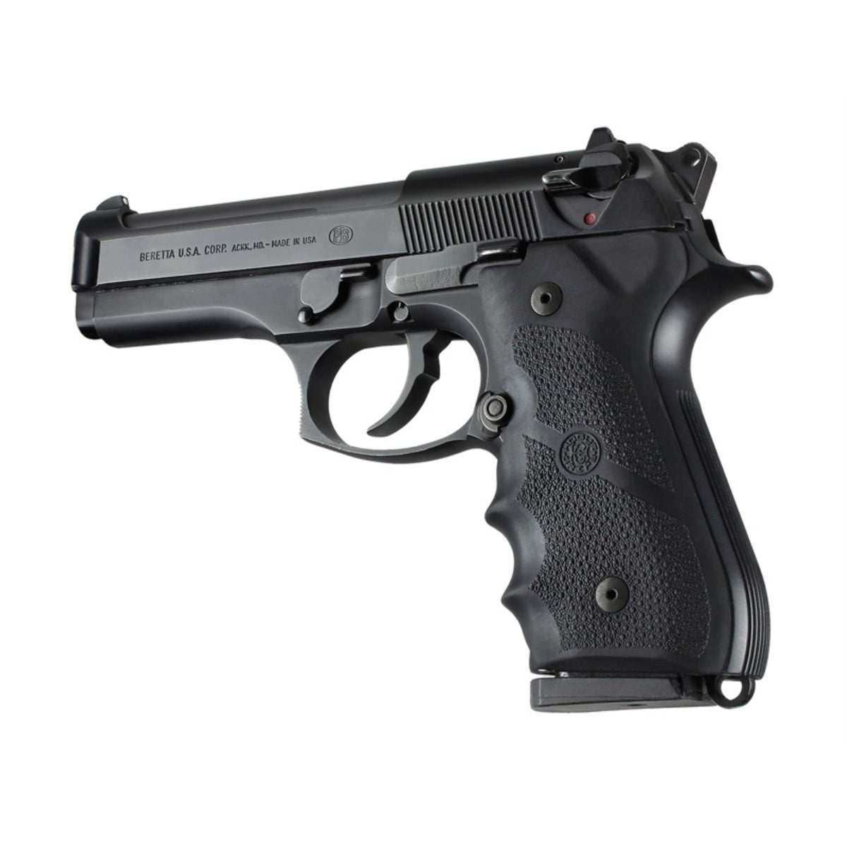 Hogue Beretta 92 96 Series Rubber Gripfinger Grooves Black