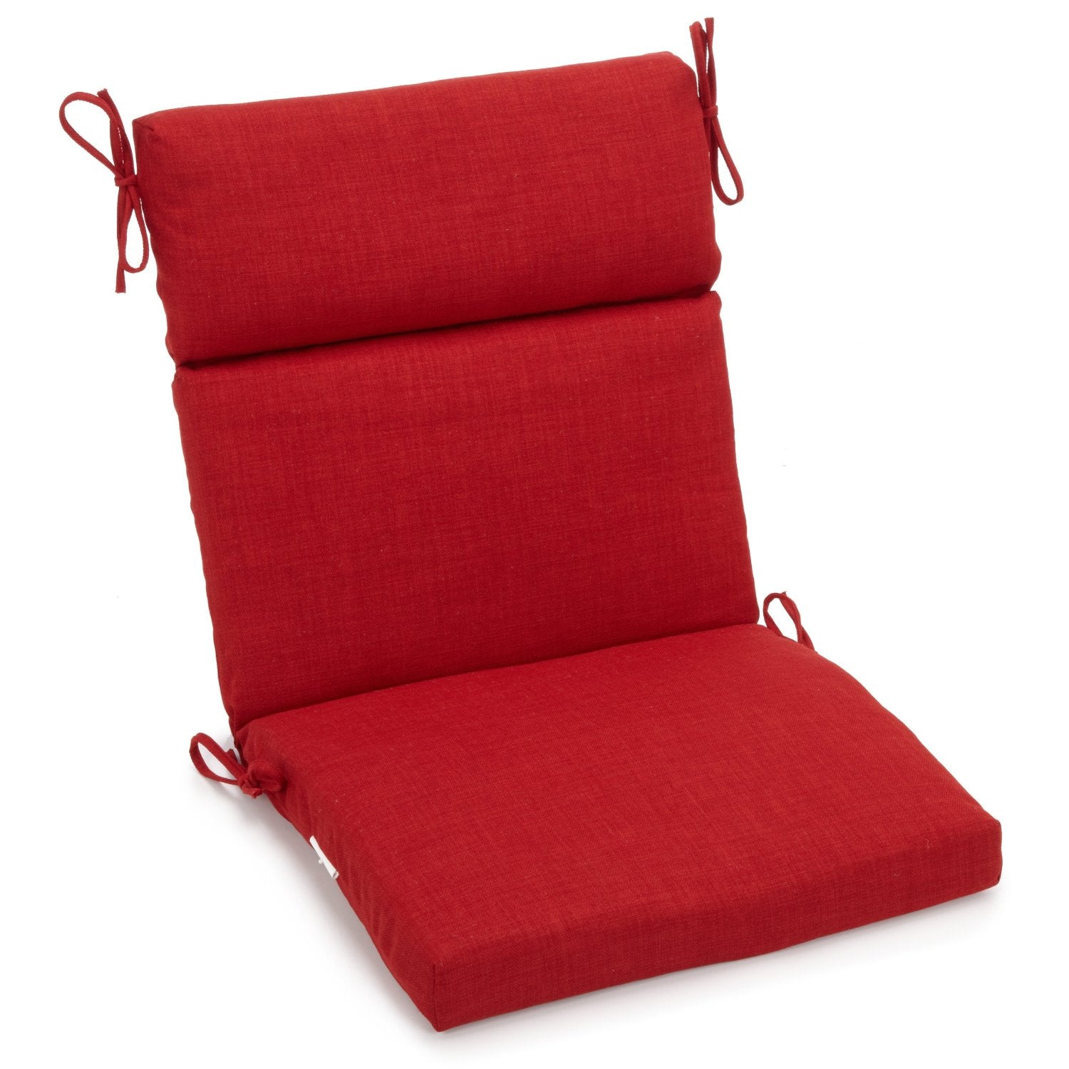 22-inch by 45-inch Spun Polyester Outdoor Squared Seat/Back Chair Cushion - Papprika