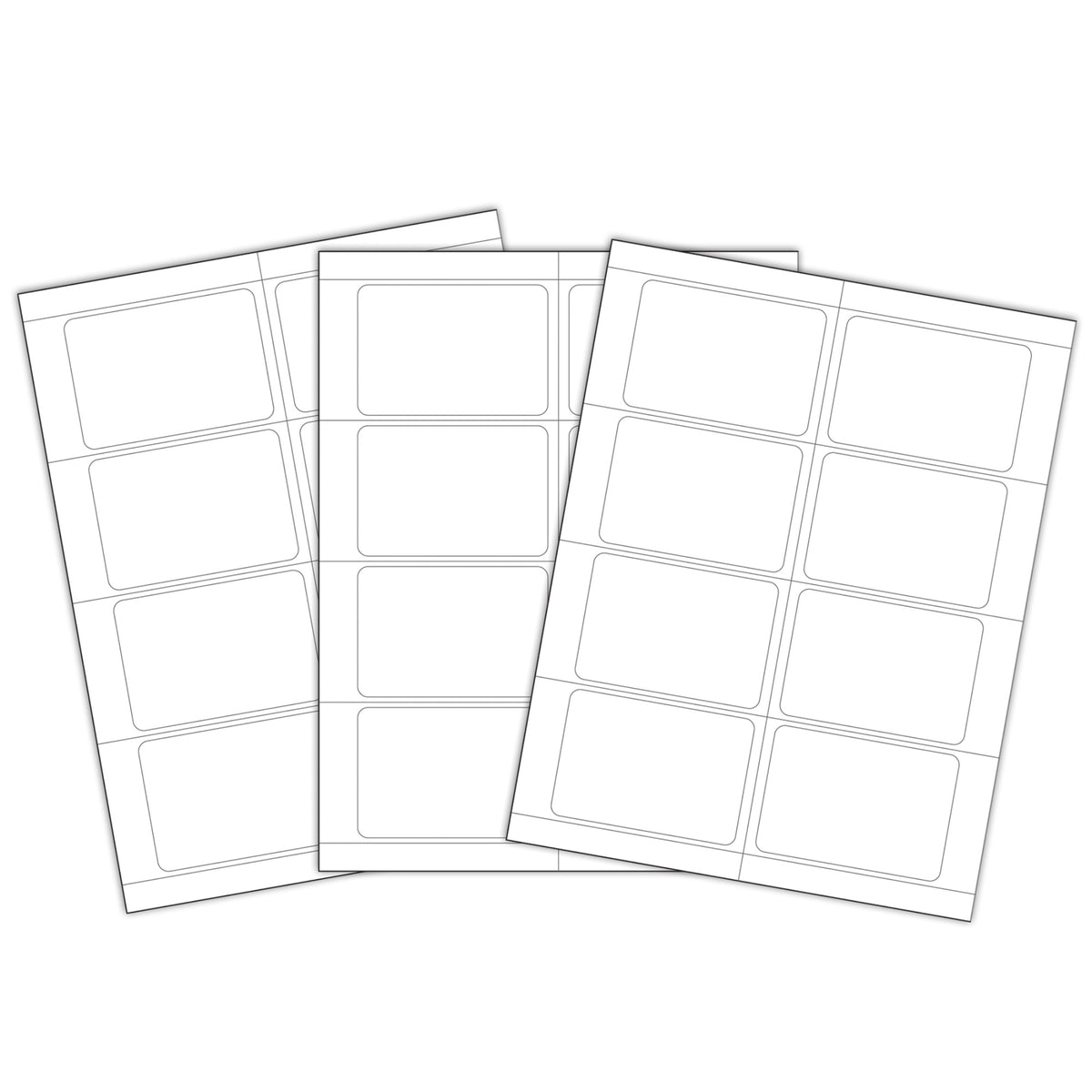 Laser Printer Name Badges, White, 8/Sheet, 3 3/8 X 2 1/3, 200/Bx, 92377