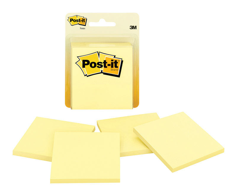 Post-It Note 3X3 Ylw 4Pk(Pack Of 1)