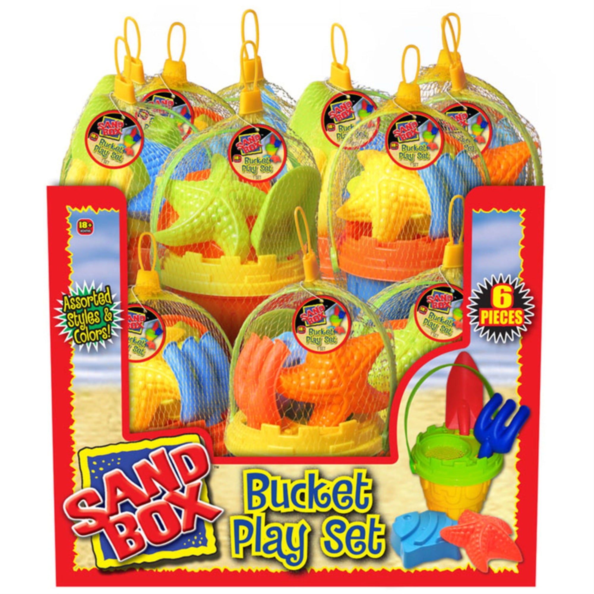 Sand Bucket Set Asstd (Pack Of 18)