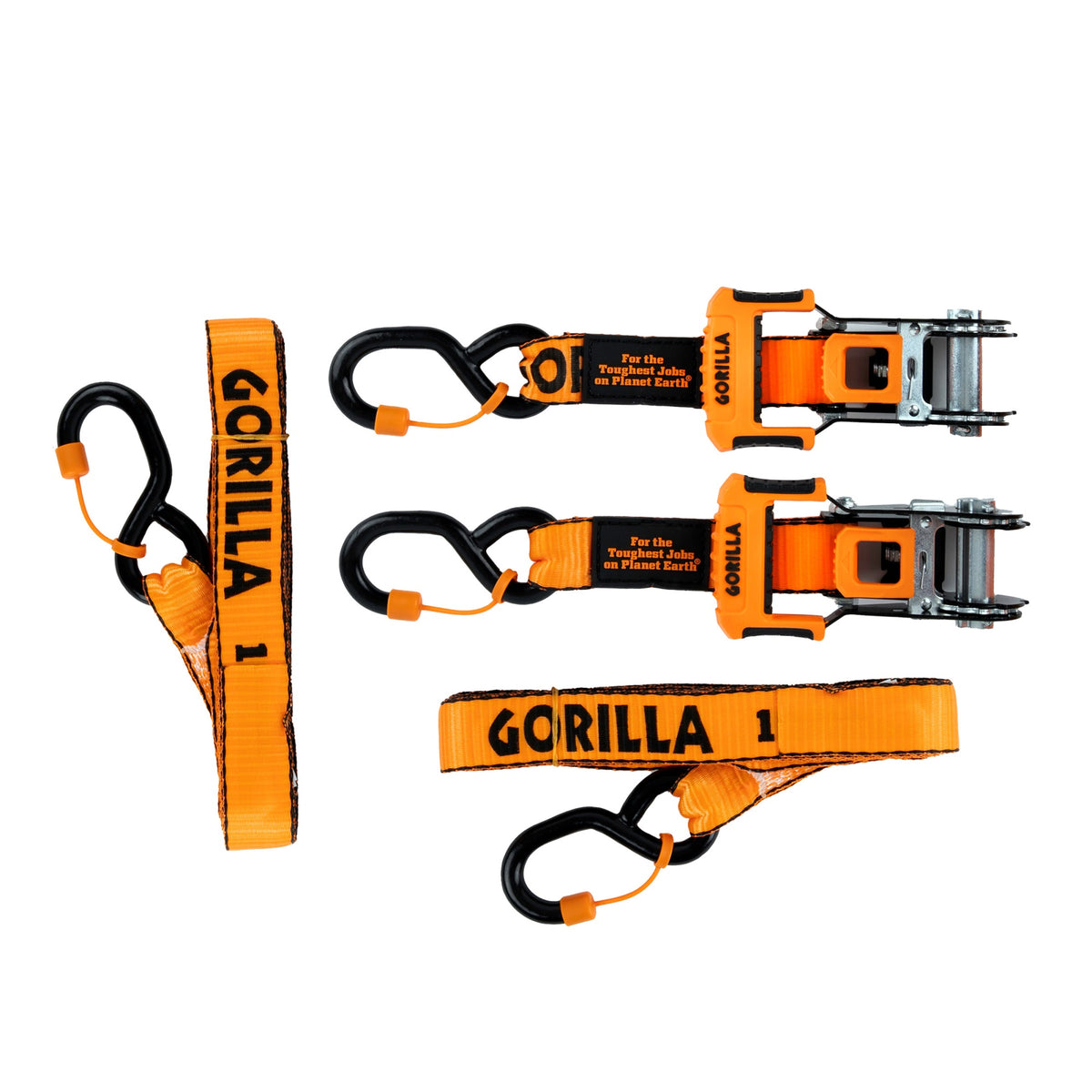 Gorilla 2Pk 1X16 Ratchet Strap