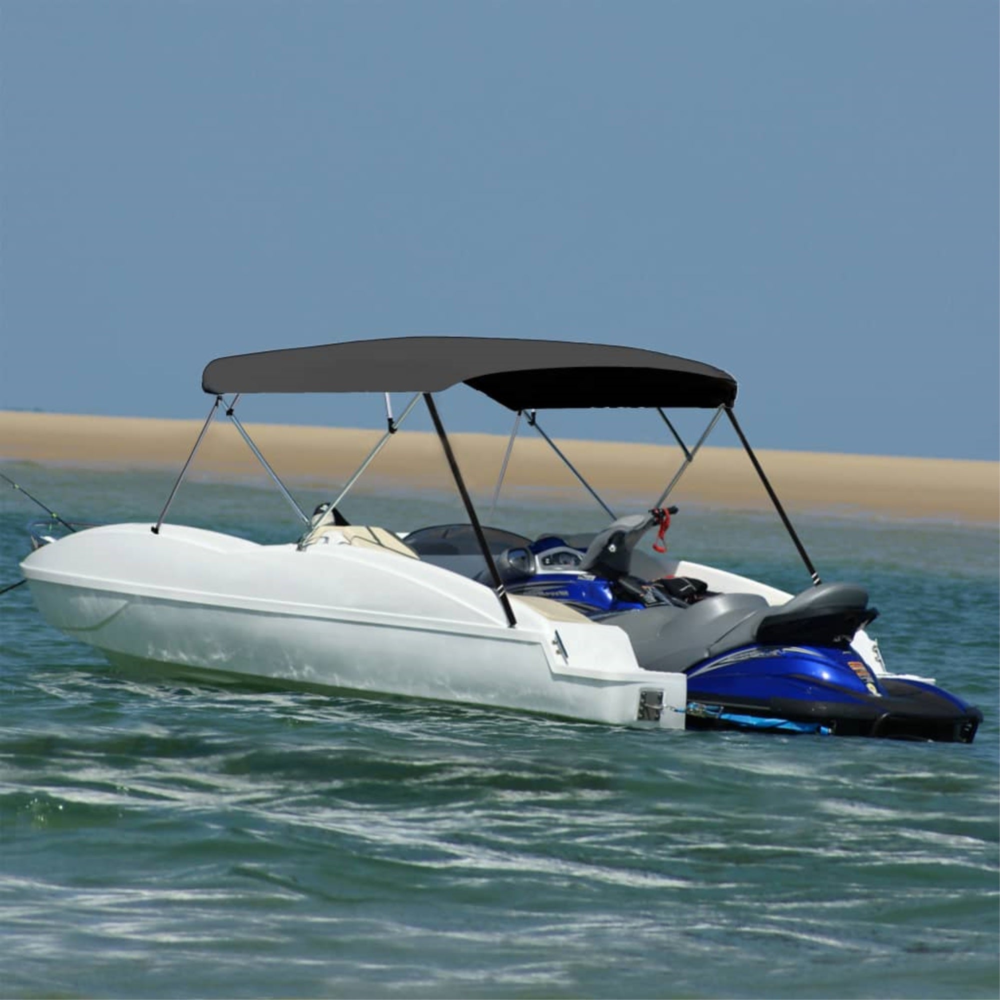Vidaxl 4 Bow Bimini Top Anthracite 95.7'X(90.6'-96.1')X53.9'