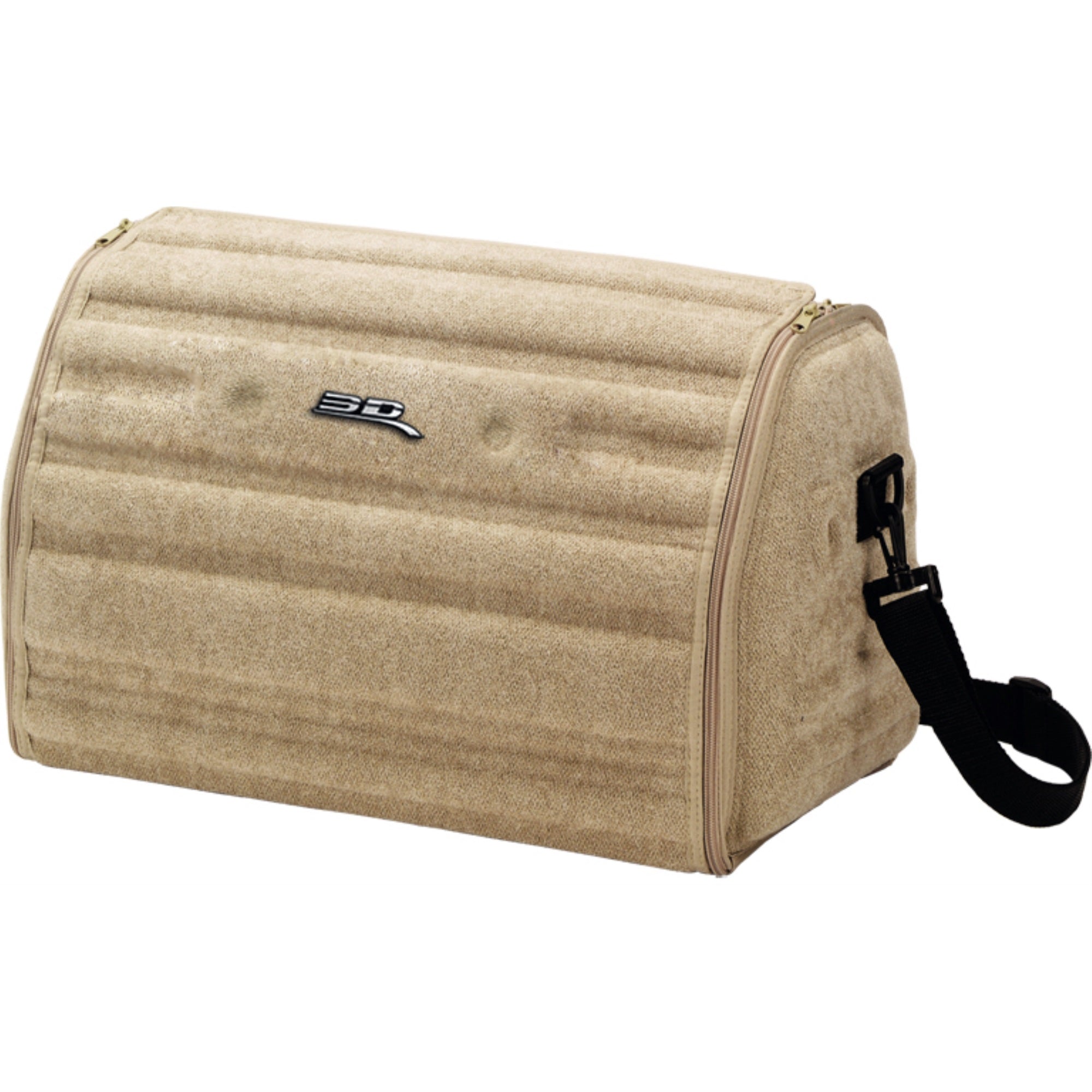 3D Handy Trunk Polyester Size: M 18.4'X12'X12.4' (46X30X31Cm) Tan