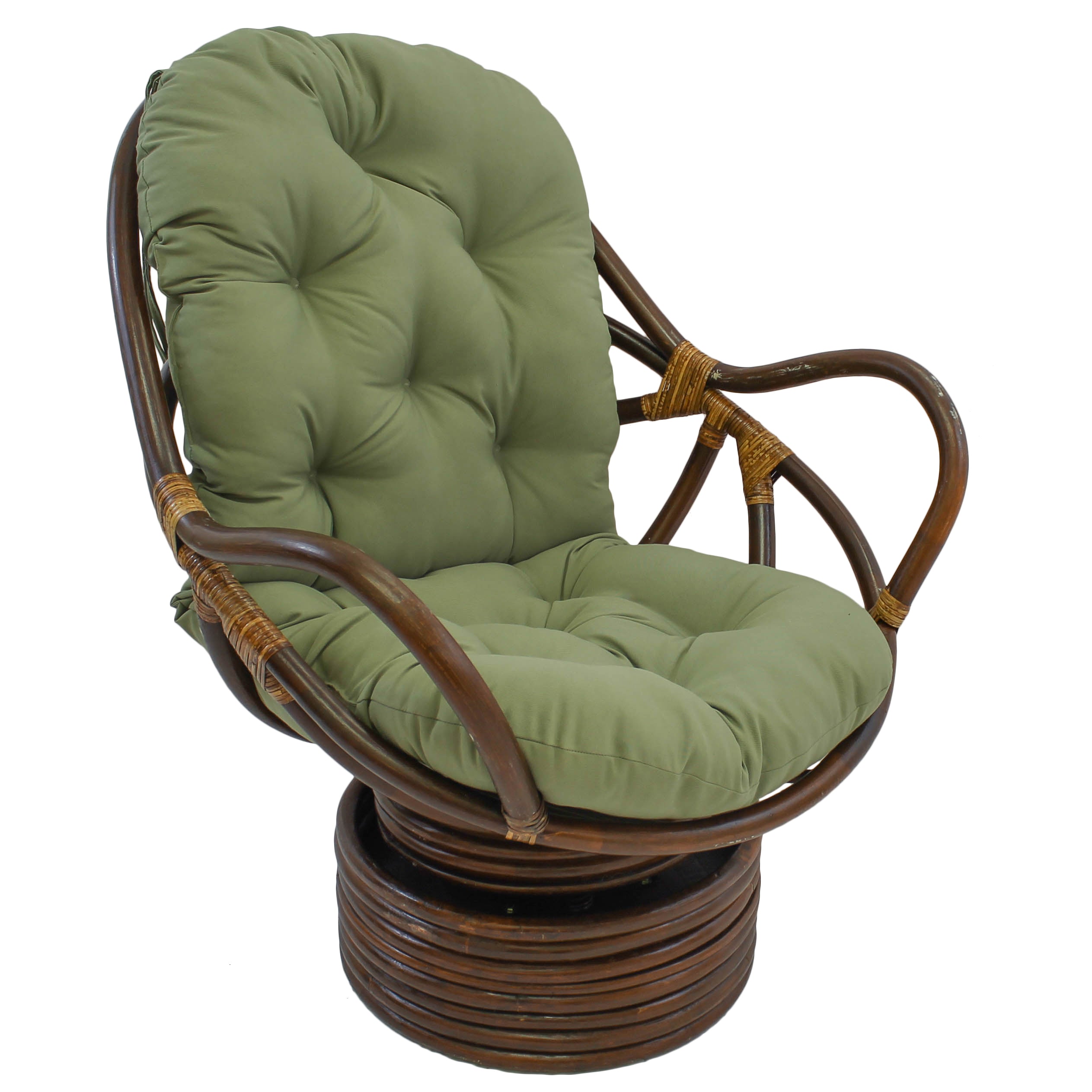 48-inch by 24-inch Solid Twill Swivel Rocker Cushion - Sage
