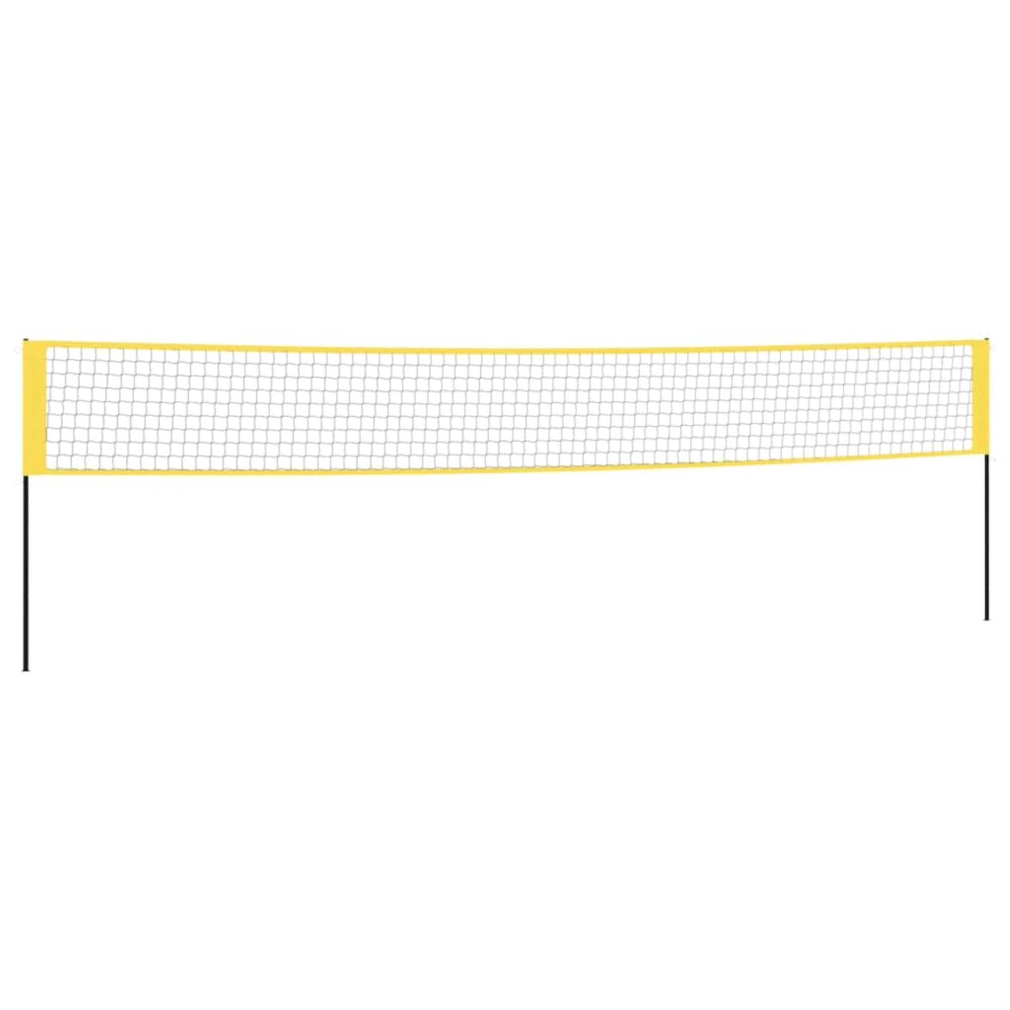 Vidaxl Badminton Net Yellow And Black 236.2'X61' Pe Fabric