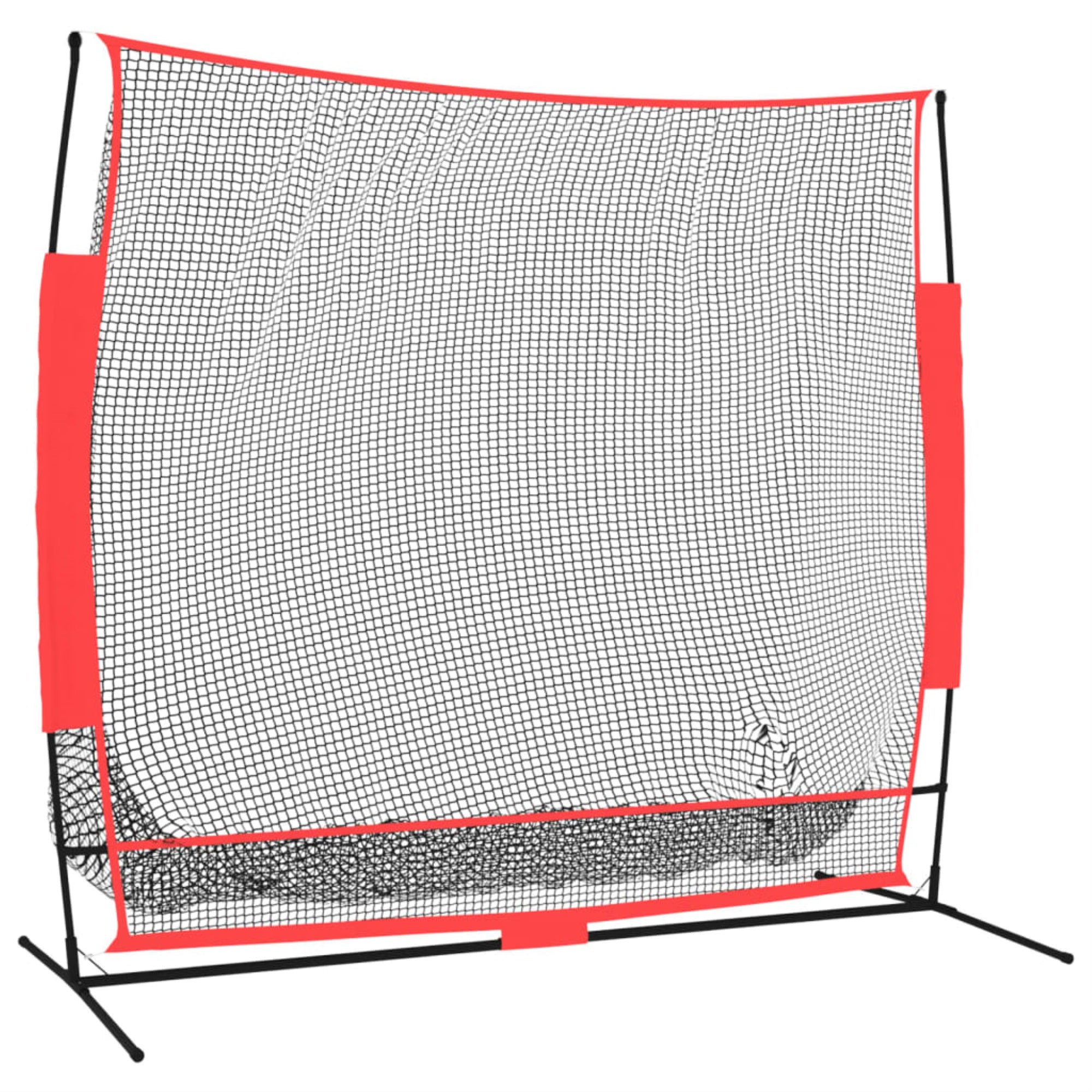 Vidaxl Portable Baseball Net Black And Red 84.6'X42.1'X85' Polyester