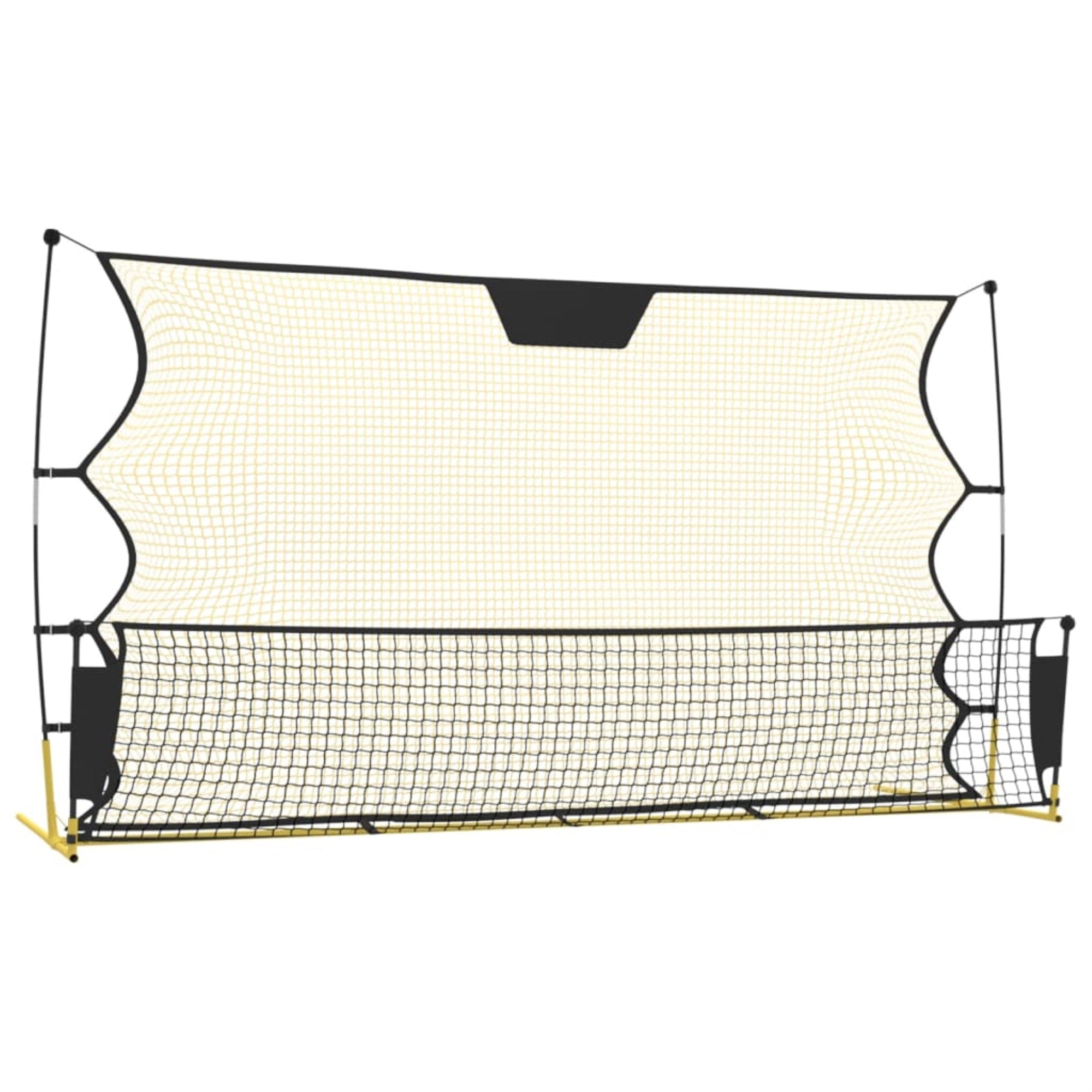 Vidaxl Football Rebounder Net Black And Yellow 72'X33.5'X47.2' Polyester