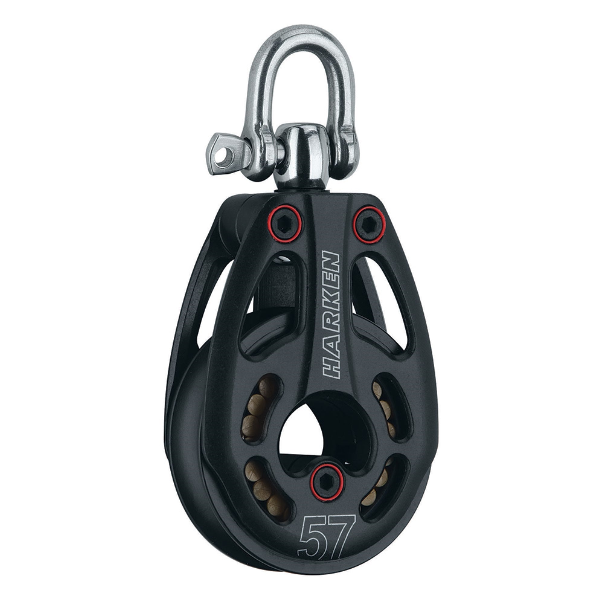 Harken 57Mm Aluminum Low Load Black Magic Block W/ Swivel