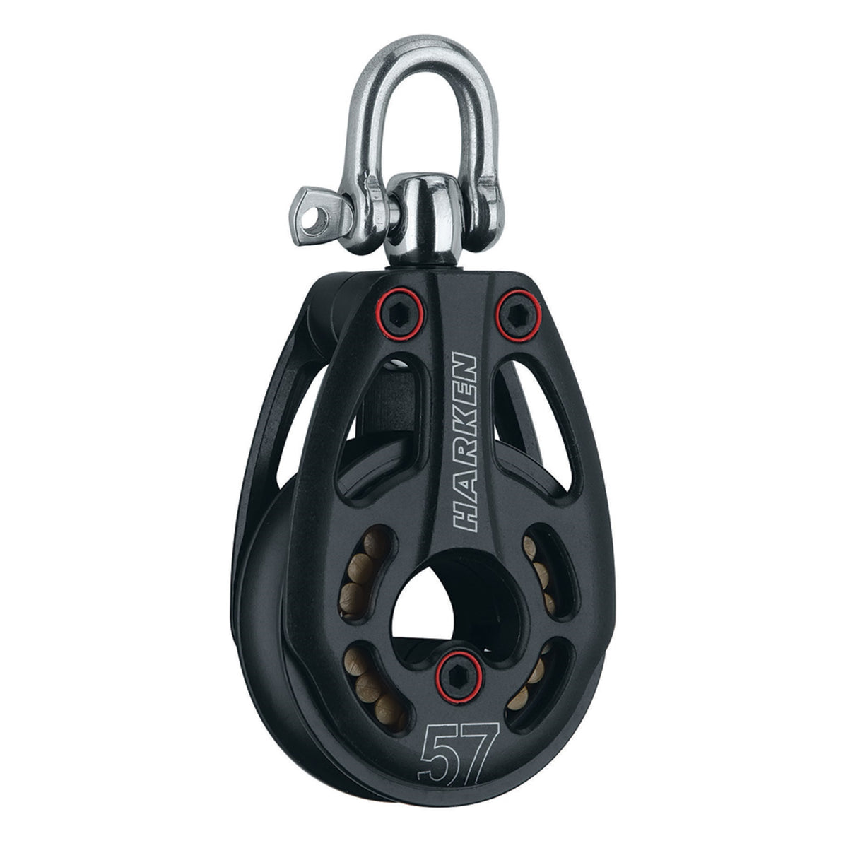 Harken 57Mm Aluminum Low Load Black Magic Block W/ Swivel