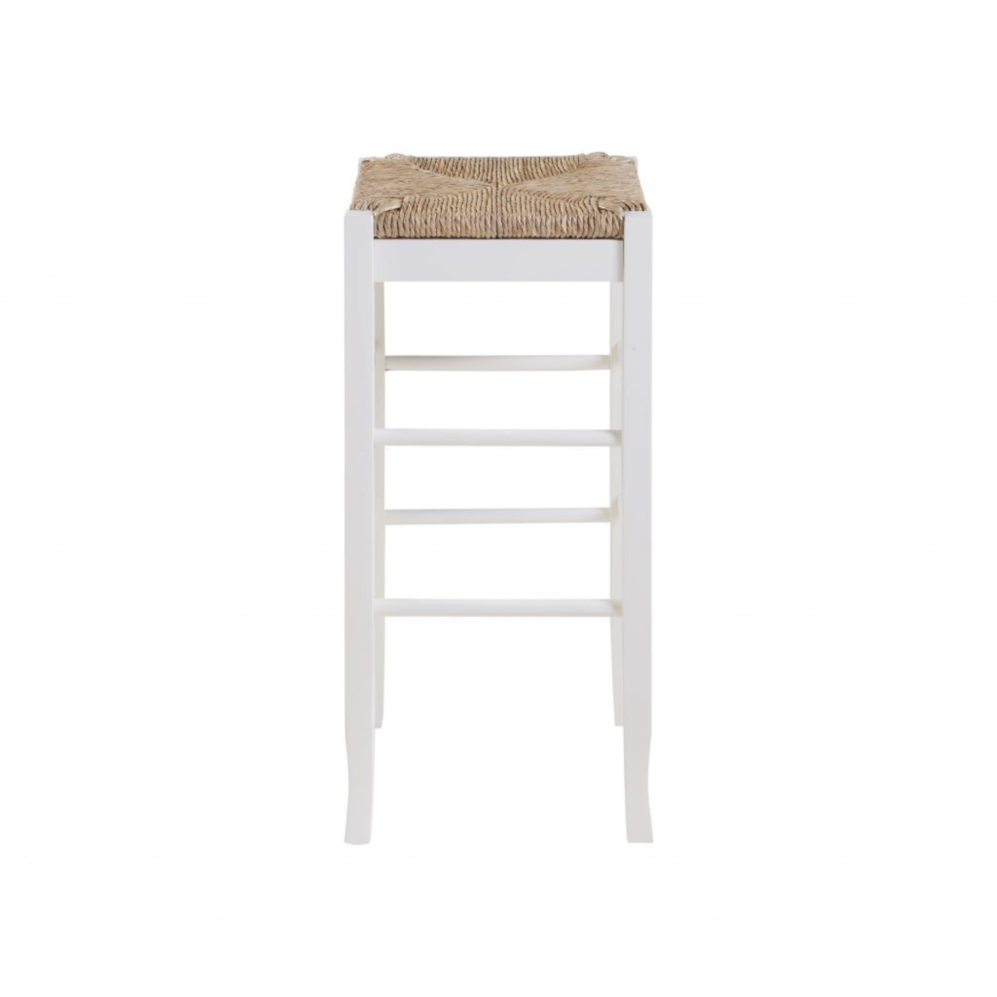 29 Square Rush Barstool [White]