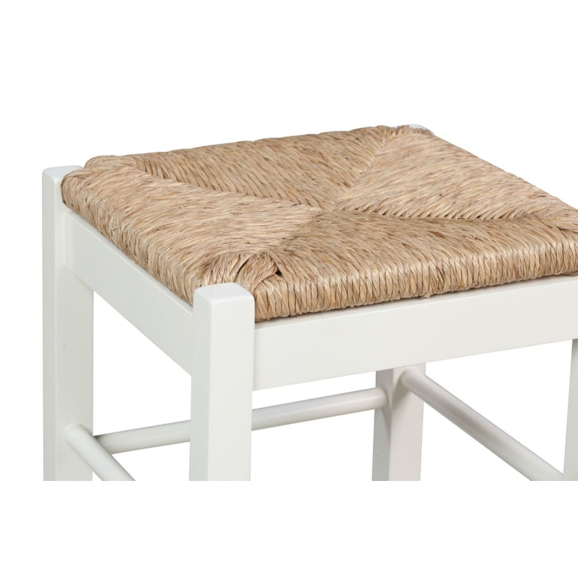 29 Square Rush Barstool [White]