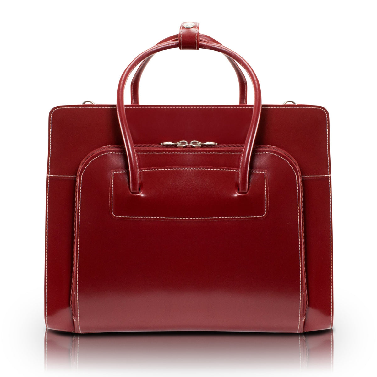 W Series | Lake Forest | 15 Leather Laptop Briefcase - Red