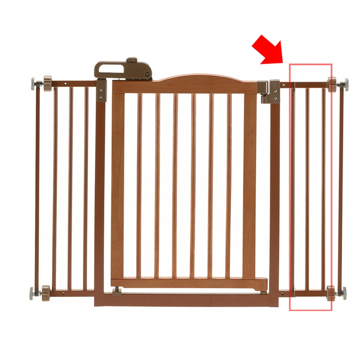 One-Touch Gate Ii Extension In Brown