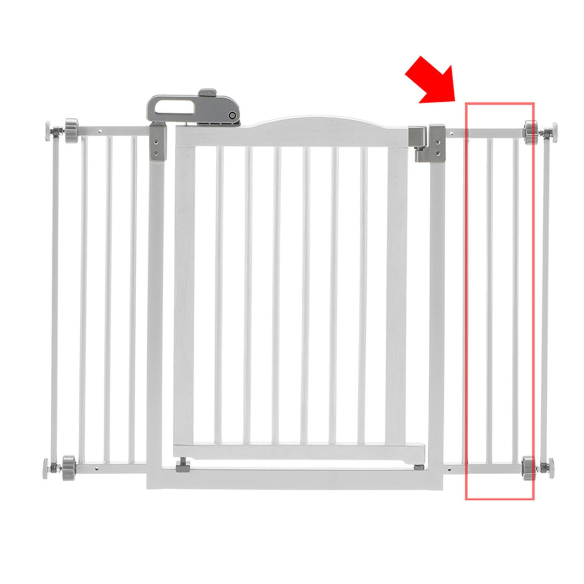 One-Touch Gate Ii Extension In White