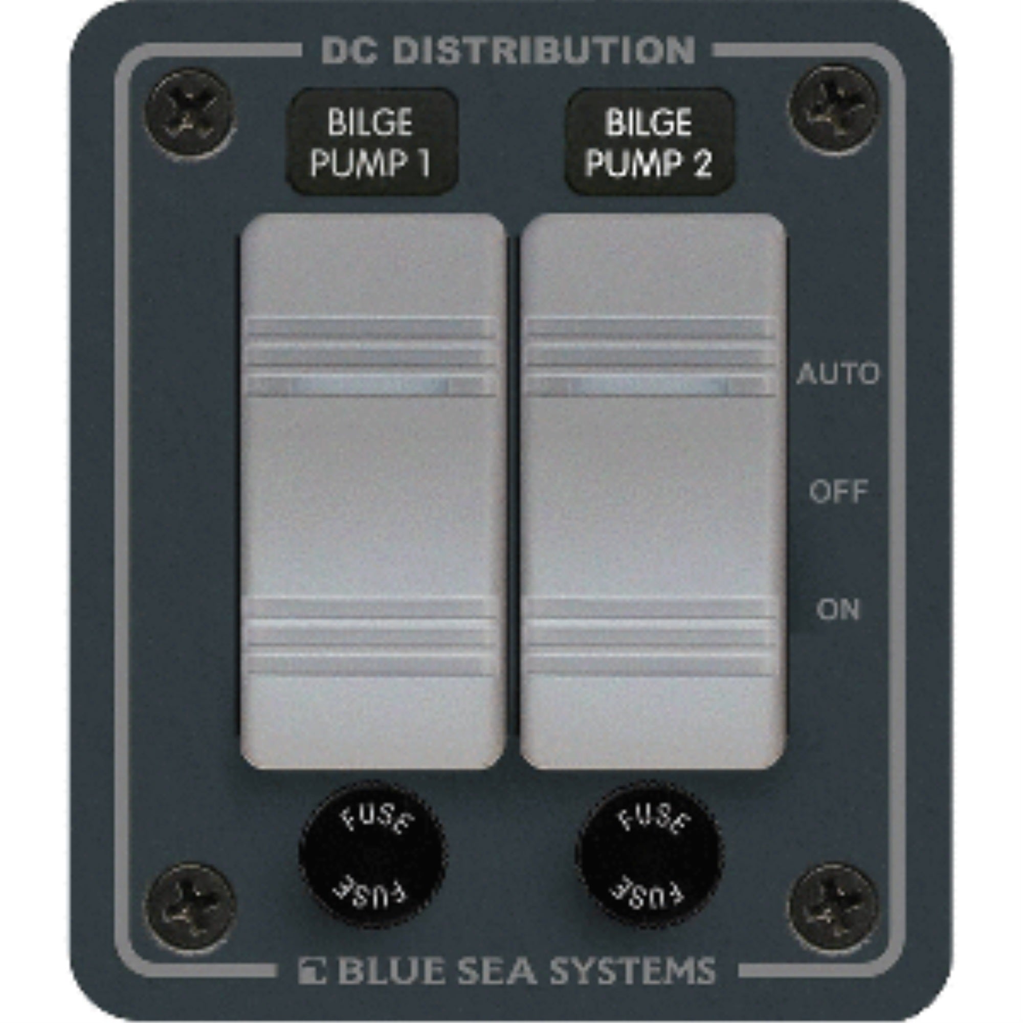Blue Sea 8664 Water-Resistant Bilge Panel 2 Contura Switches