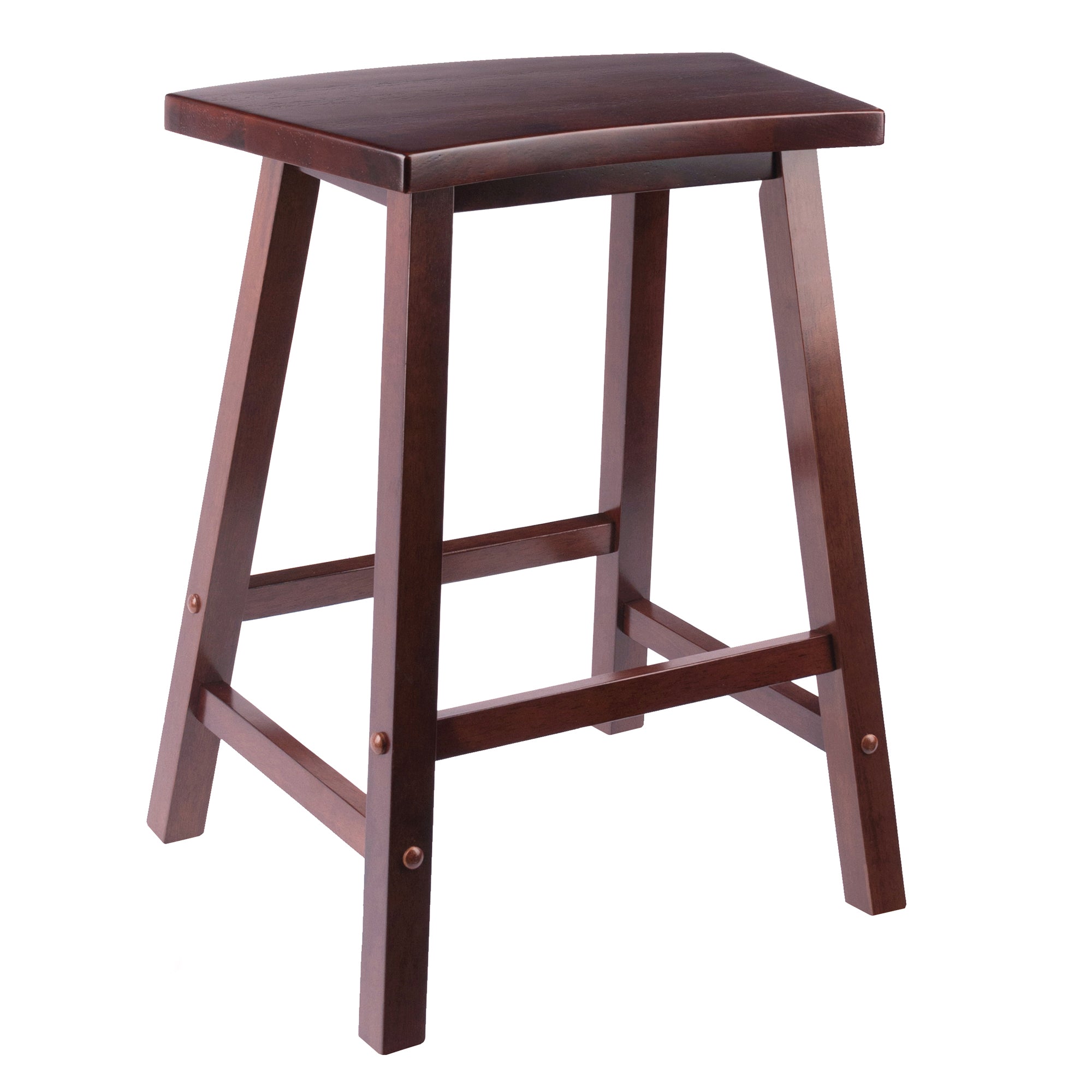 Casafoyer Wooden Ivy Bar Stool | 29″ Ladder Back Stools | Solid Wood | Antique Walnut