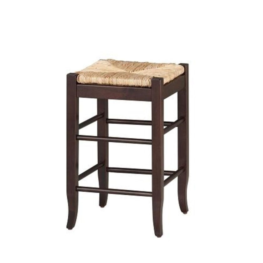 24 Square Rush Cntr Stool [Cappuccino]