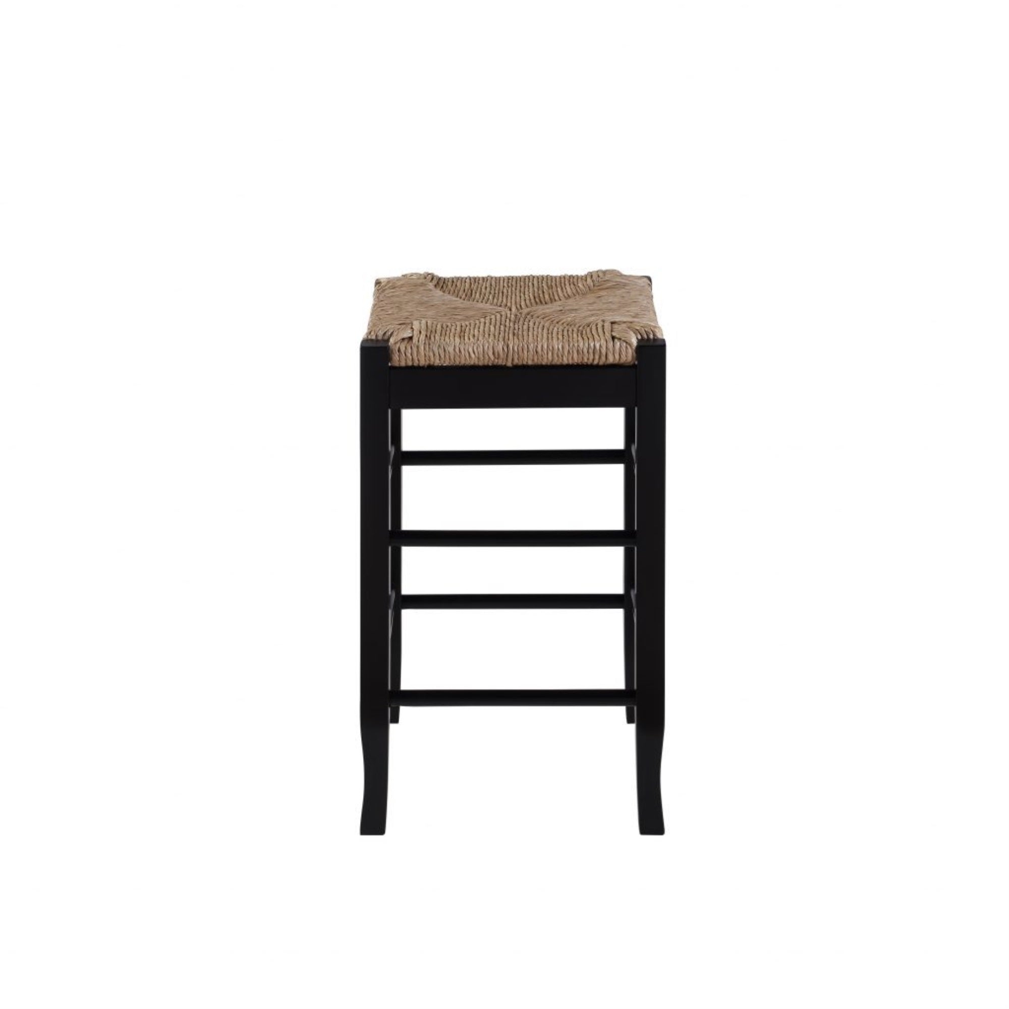 24 Square Rush Cntr Stool [Black]
