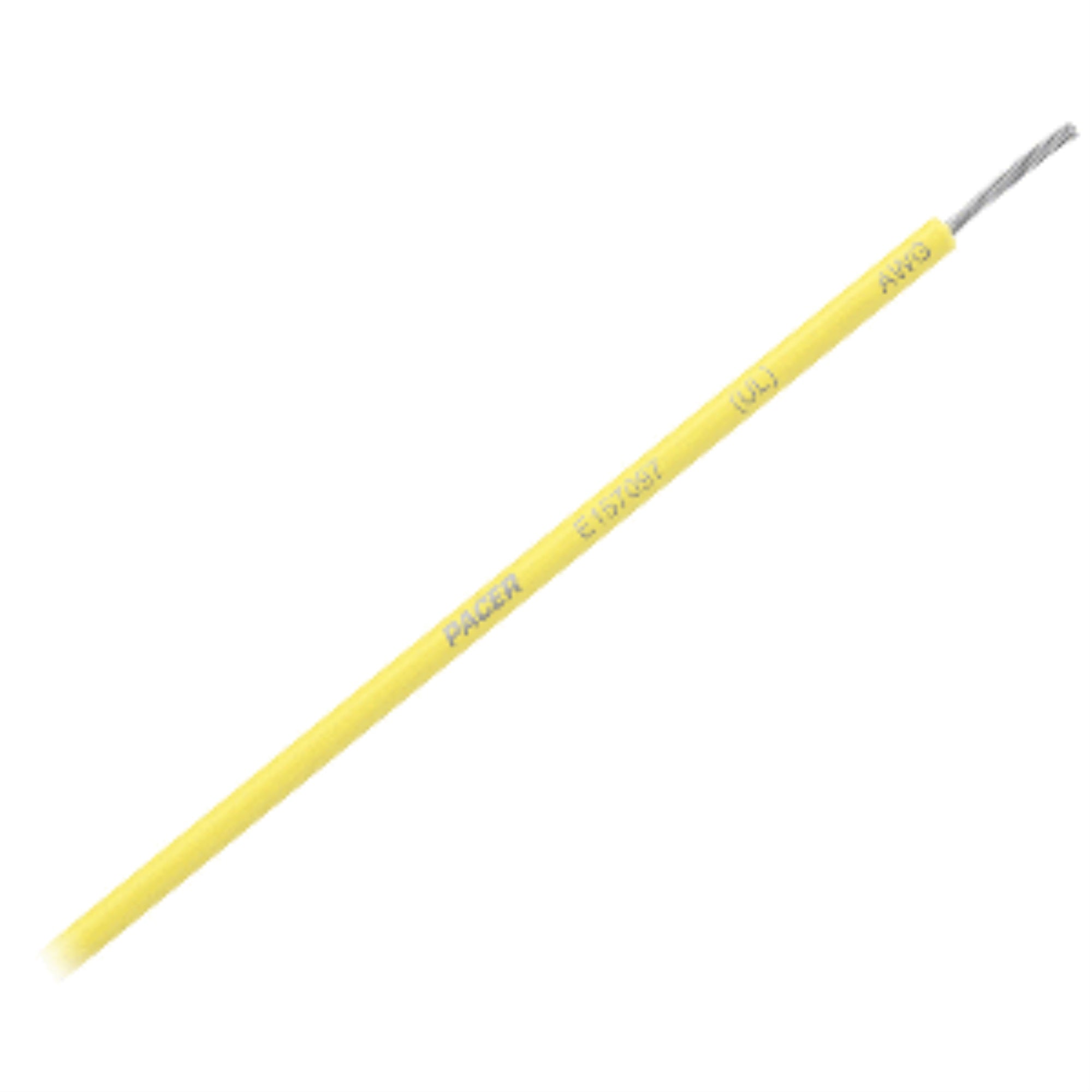Pacer Yellow 16 Awg Primary Wire - 25'