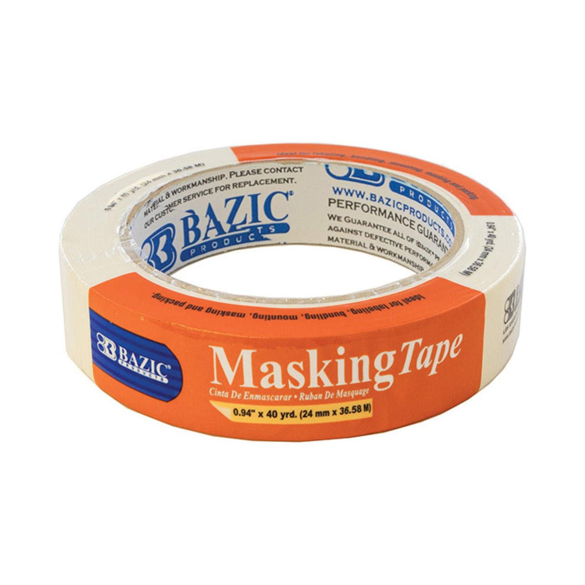 Bazic 0.94' X 1440' (40 Yards) General Purpose Masking Tape