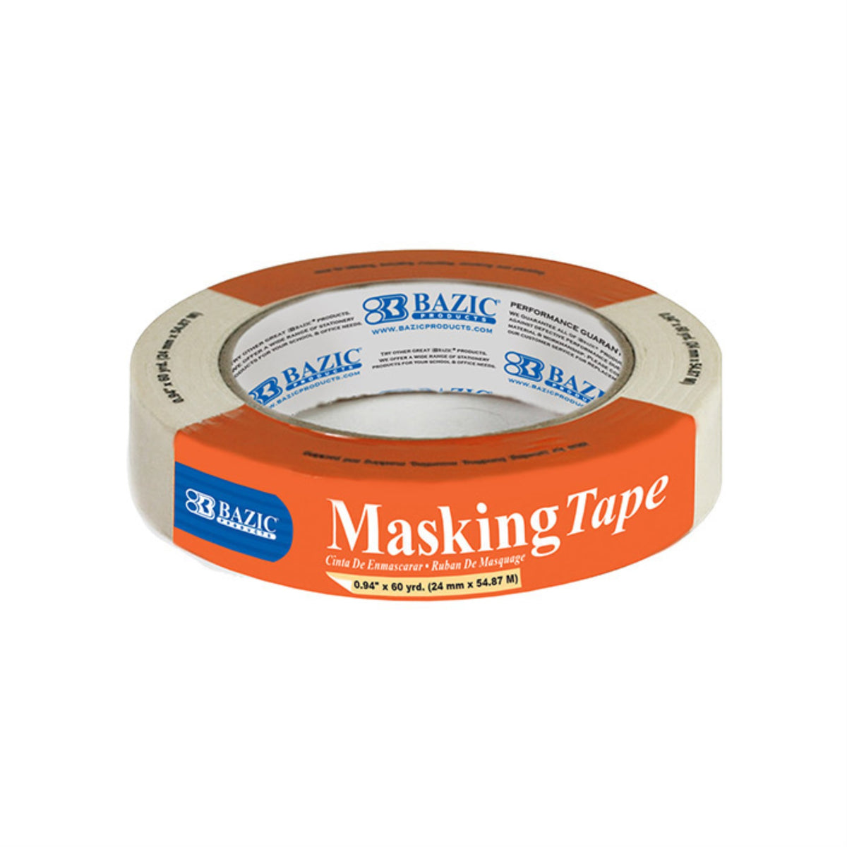 Bazic 0.94' X 2160' (60 Yards) General Purpose Masking Tape