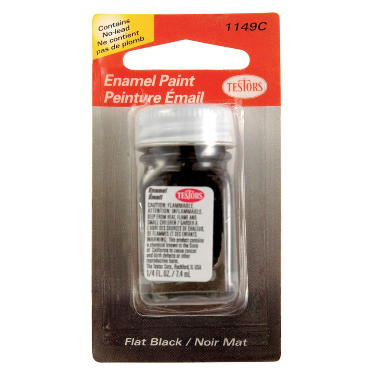 Hobby Paint 1/4Ozflt Blk (Pack Of 6)