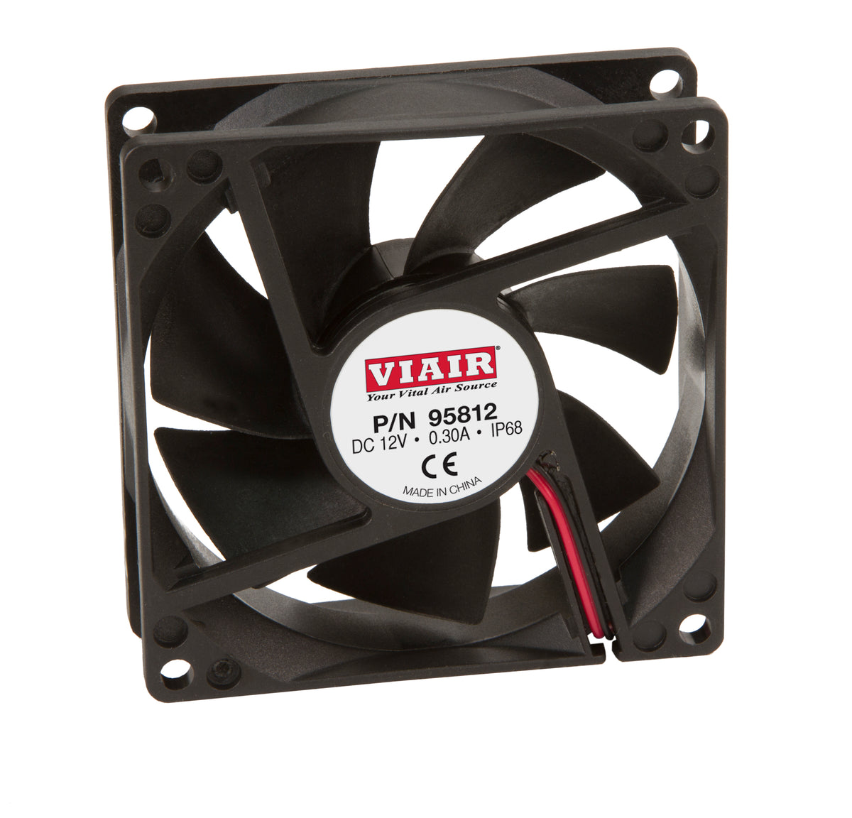 Viair Ip68 Rated 12V Cooling Fan, 80Mm X 80Mm X 25Mm, 3800 Rpm, Ce