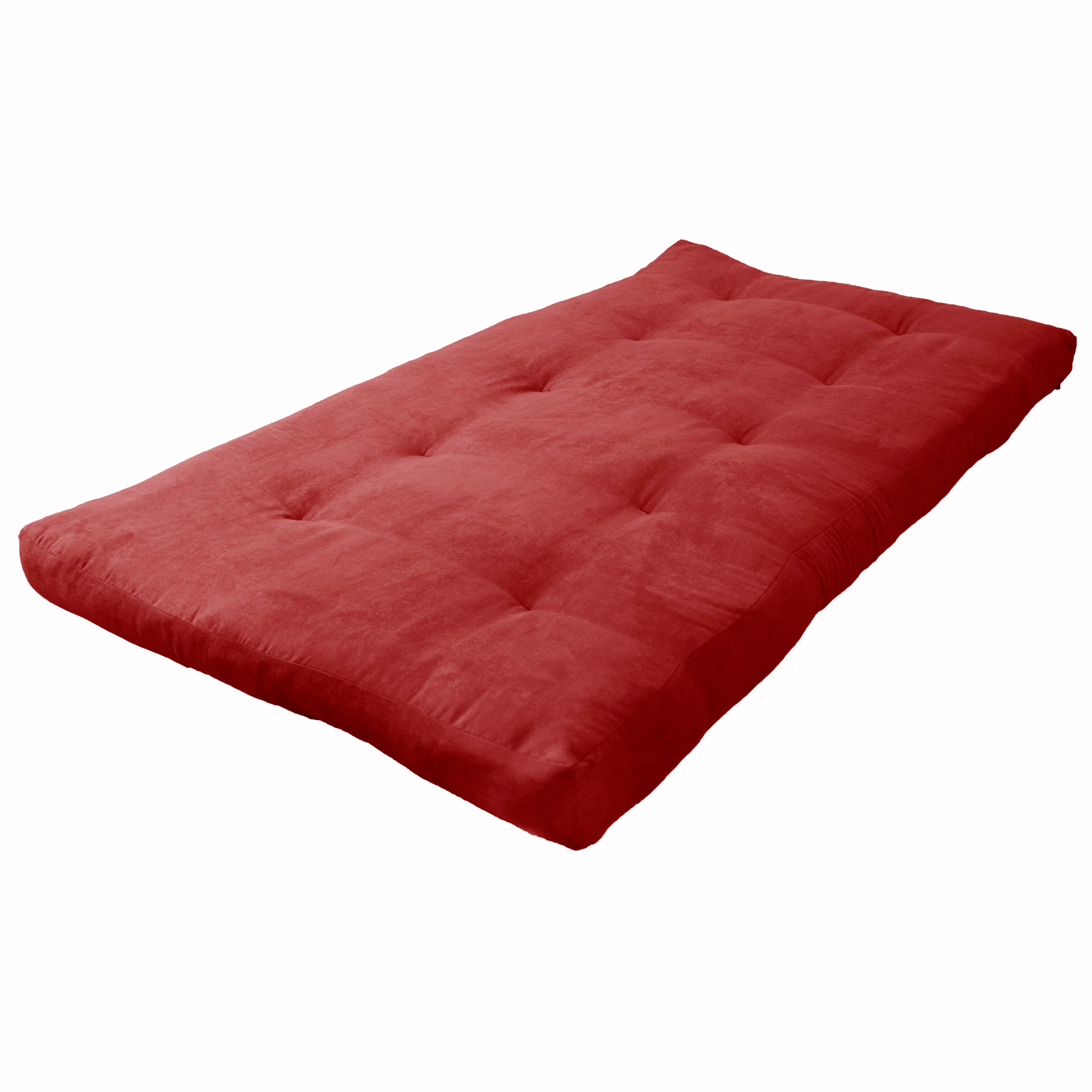 Blazing Needles Vitality 6-inch Microsuede Twin-size Futon Mattress - Cardinal Red - Cardinal Red