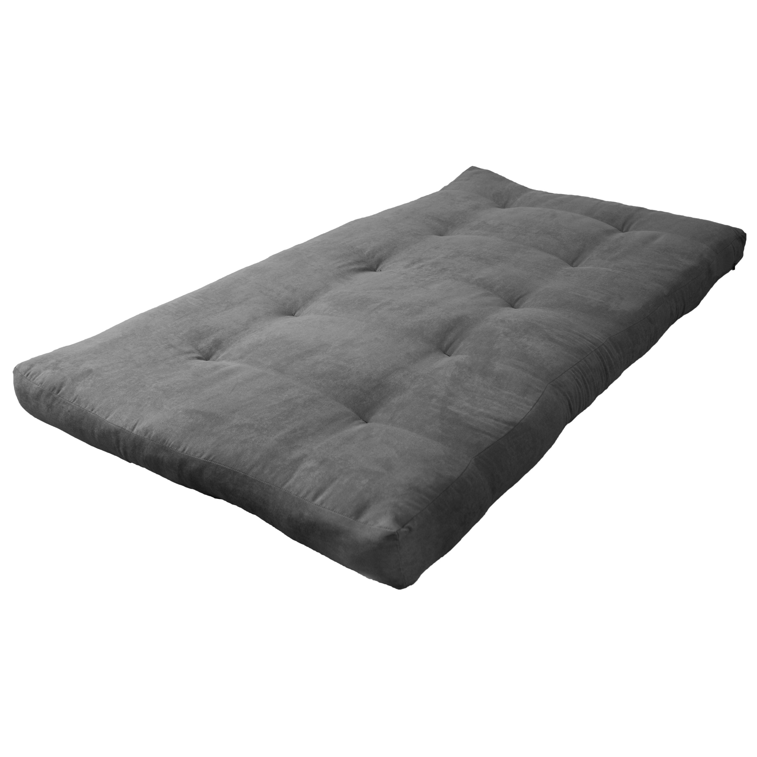 Blazing Needles Vitality 6-inch Microsuede Twin-size Futon Mattress - Steel Grey - Steel Grey