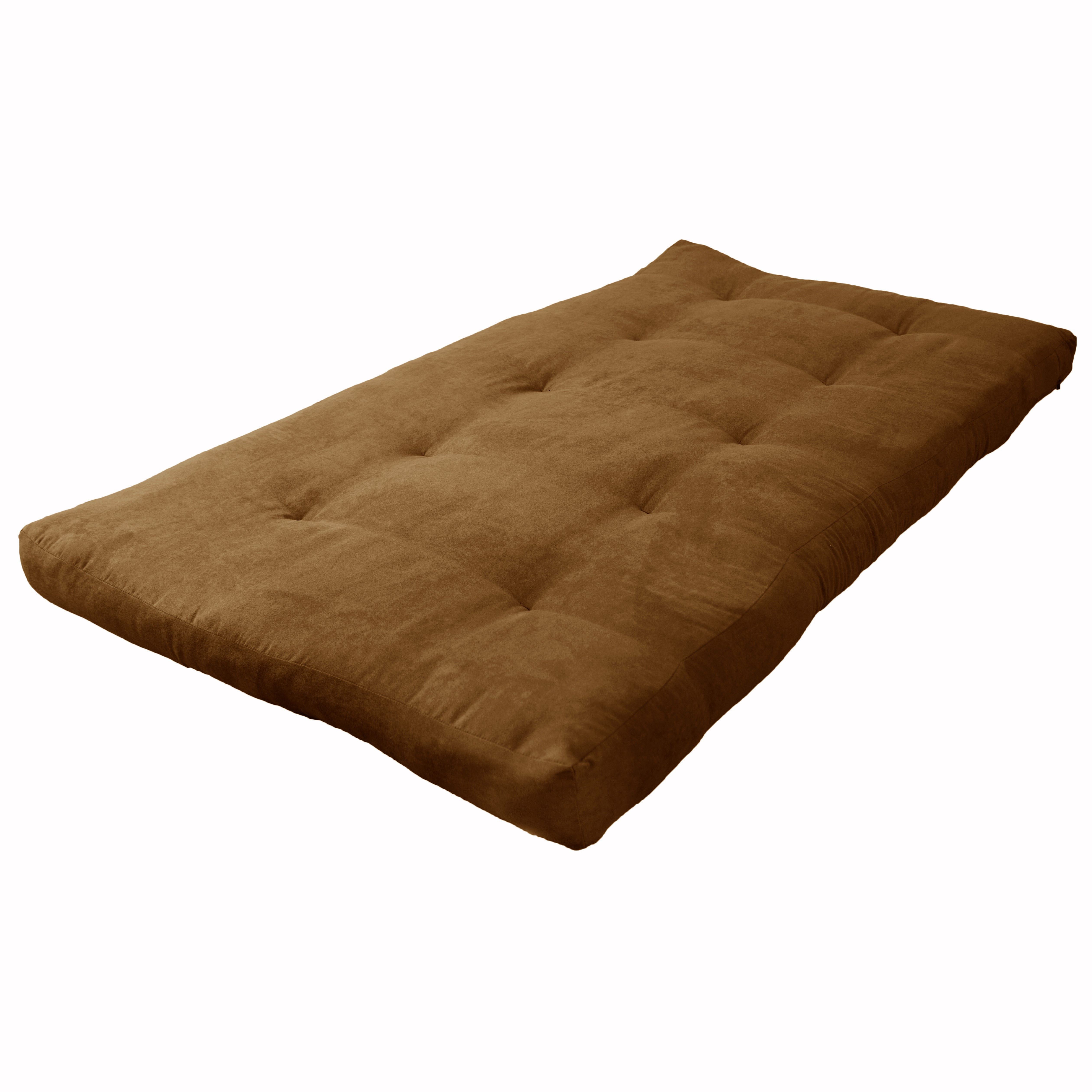 Blazing Needles Vitality 6-inch Microsuede Twin-size Futon Mattress - Saddle Brown - Saddle Brown