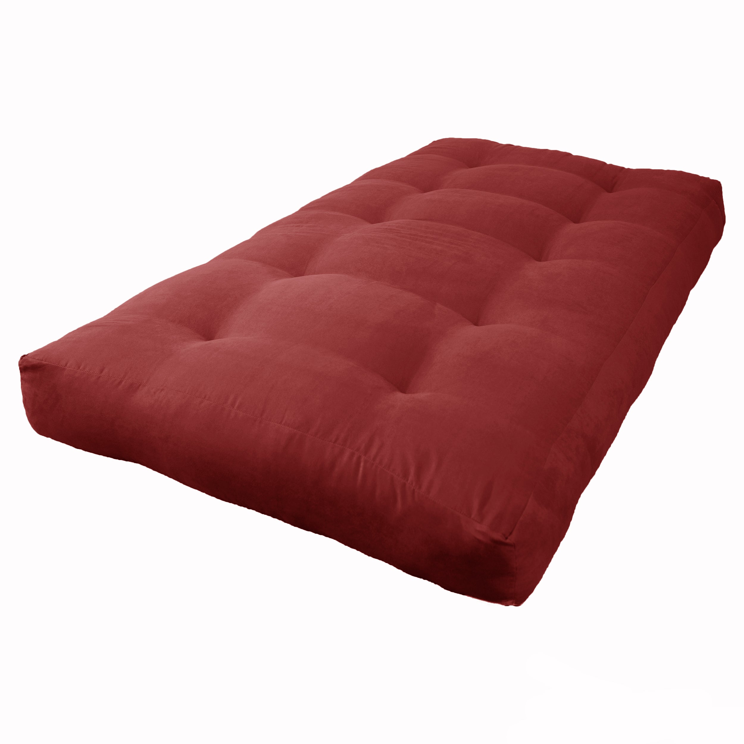Blazing Needles Vitality 8-inch Microsuede Twin-size Futon Mattress - Red Wine - Red Wine