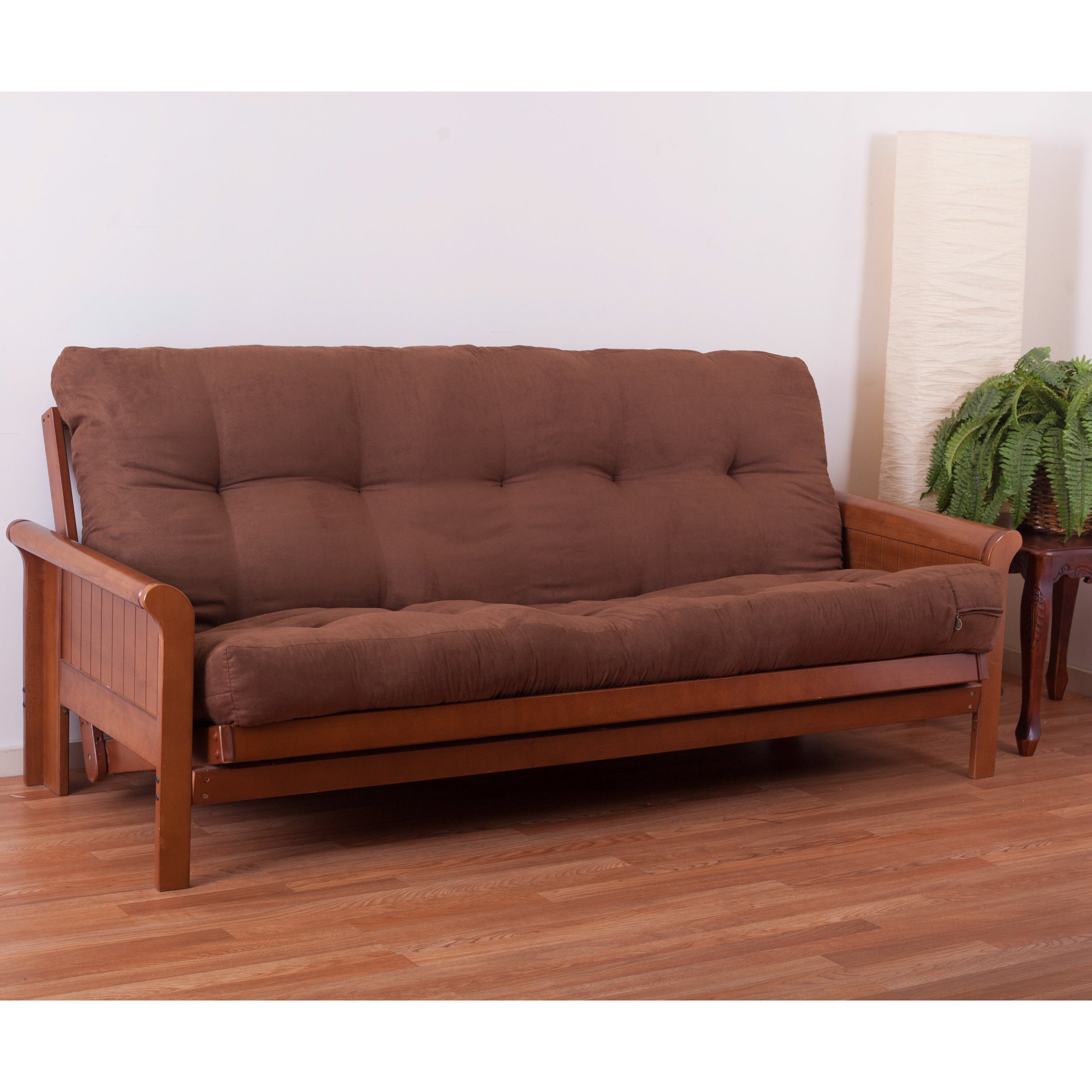Blazing Needles Vitality 7-inch Microsuede Full-size Futon Mattress - Chocolate - Chocolate