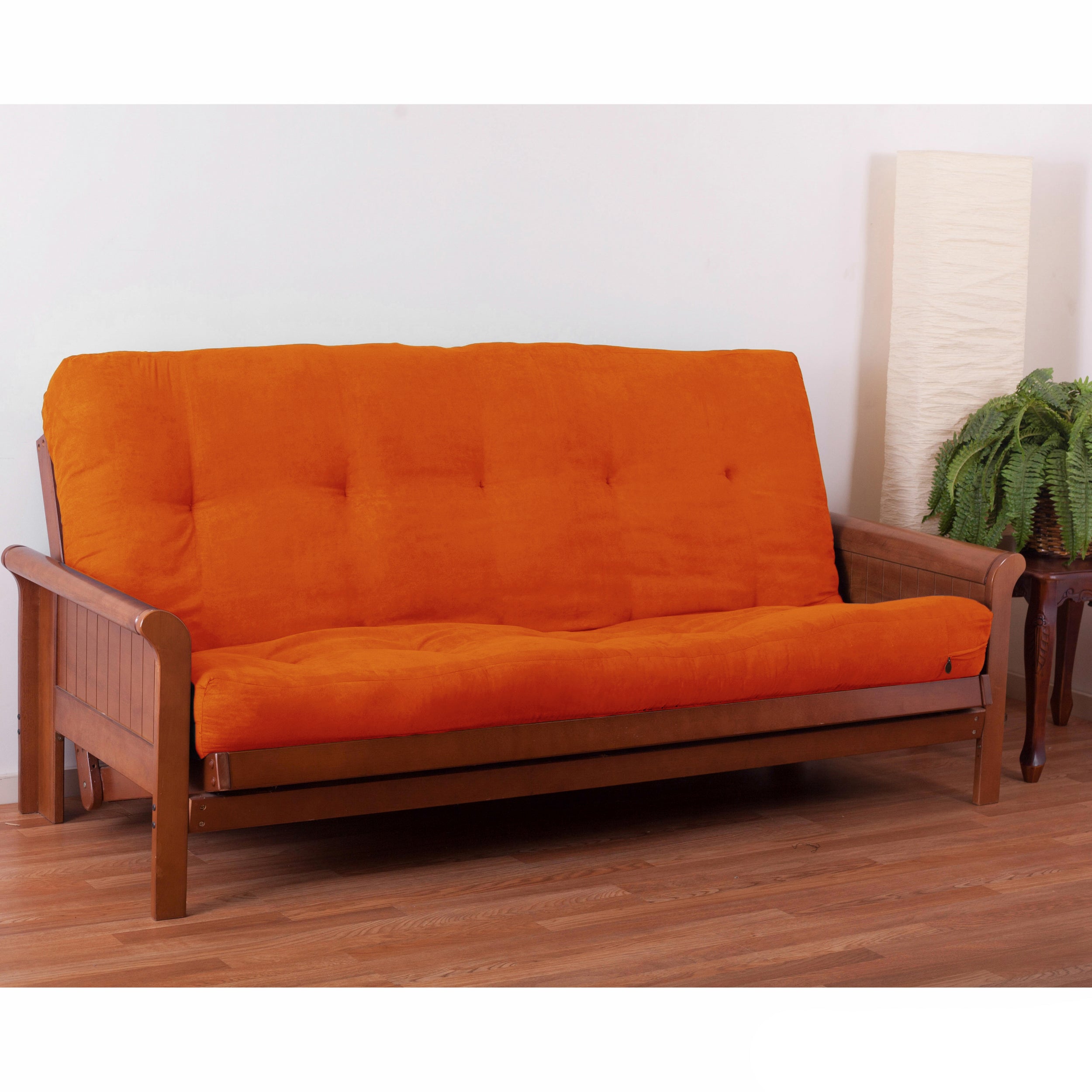 Blazing Needles Vitality 7-inch Microsuede Full-size Futon Mattress - Tangerine Dream - Tangerine Dream