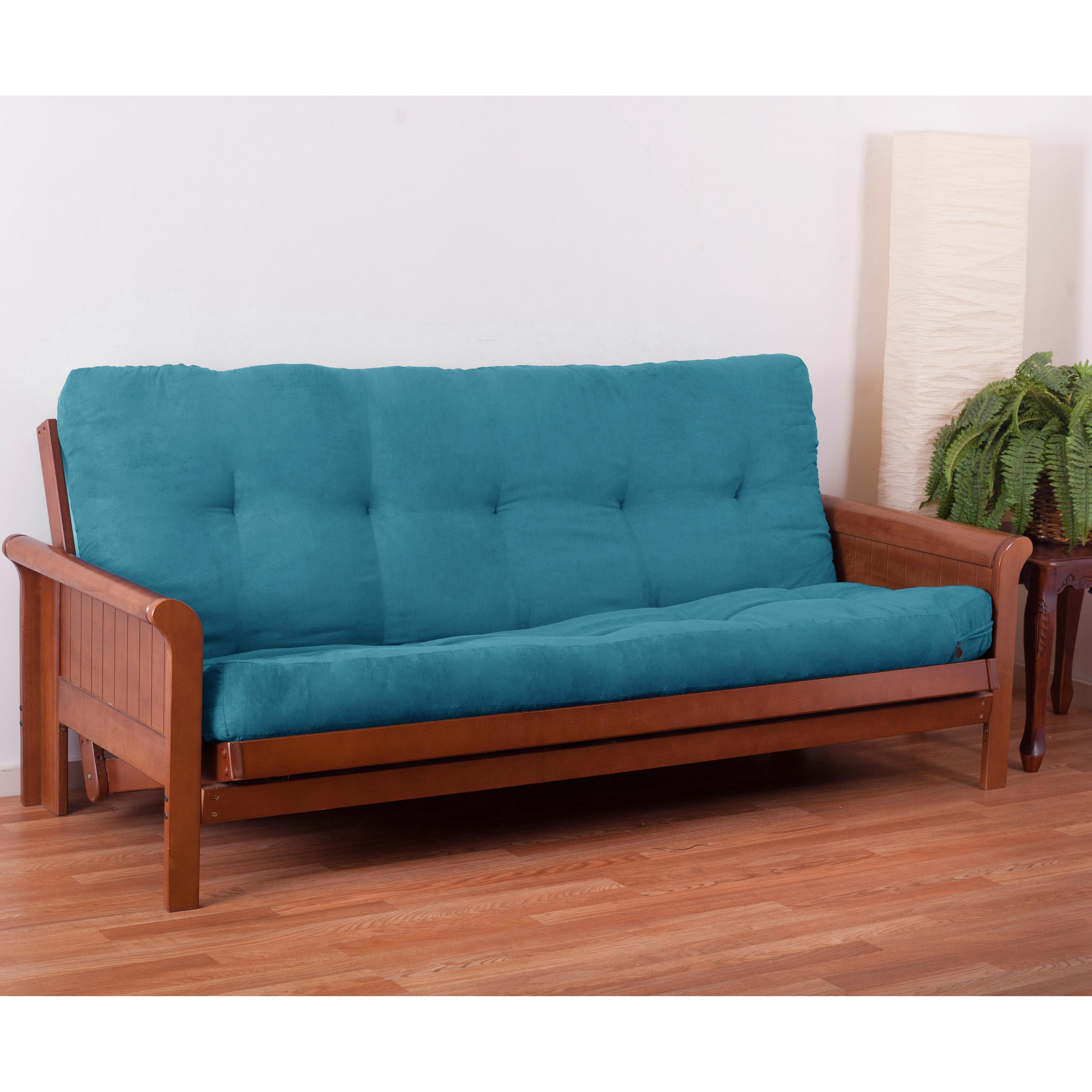 Blazing Needles Vitality 6-inch Microsuede Full-size Futon Mattress - Aqua Blue - Aqua Blue