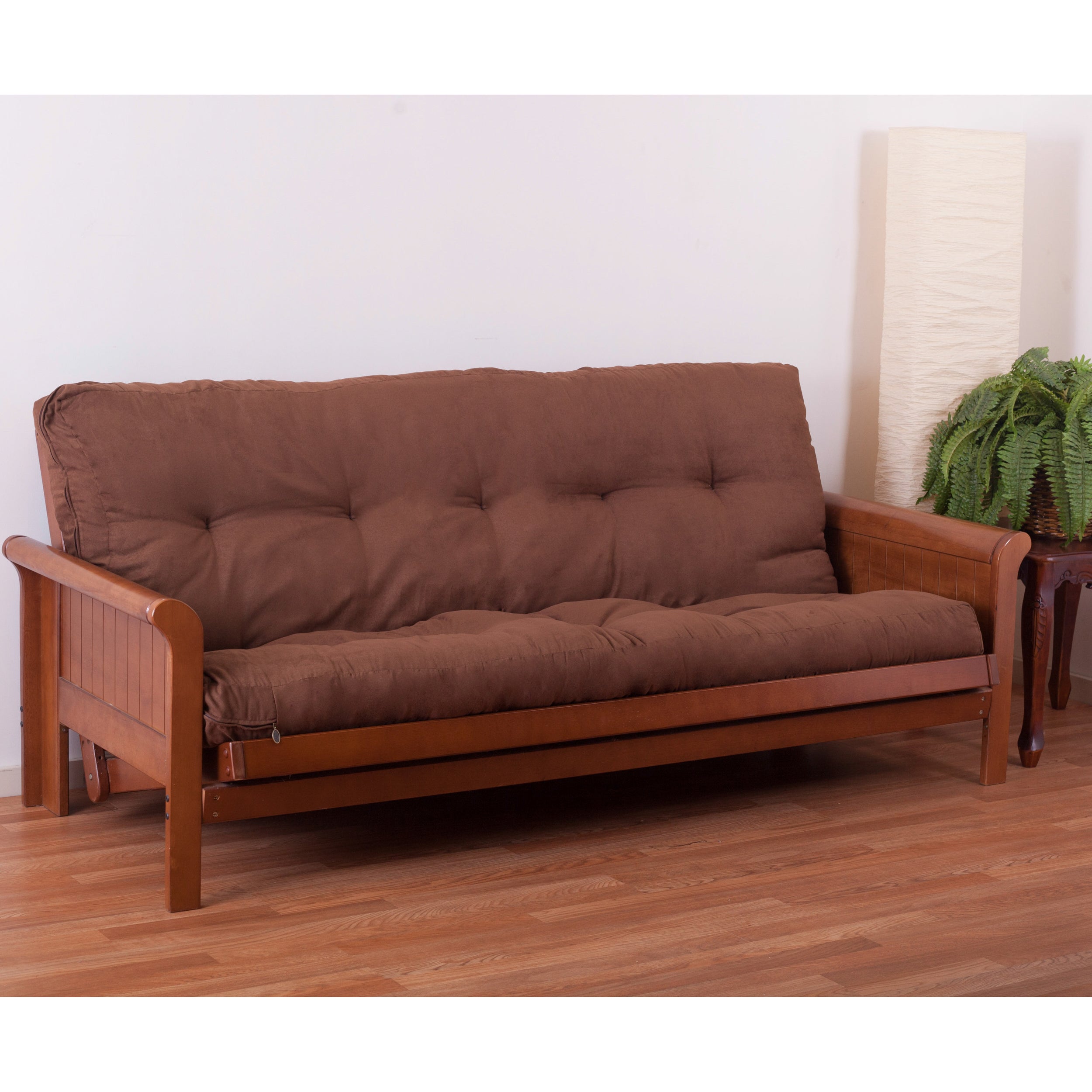 Blazing Needles Vitality 6-inch Microsuede Full-size Futon Mattress - Chocolate - Chocolate
