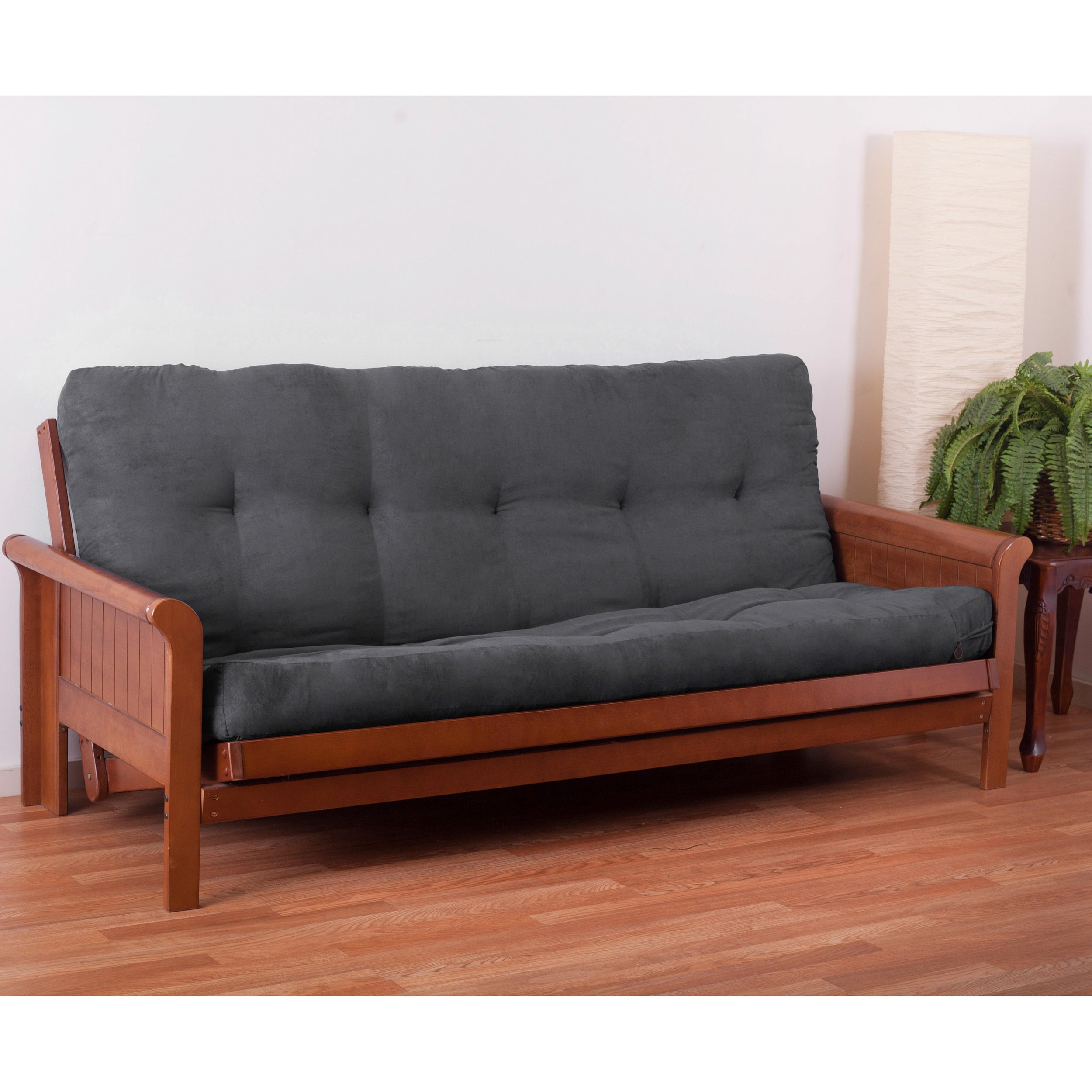 Blazing Needles Vitality 6-inch Microsuede Full-size Futon Mattress - Steel Grey - Steel Grey