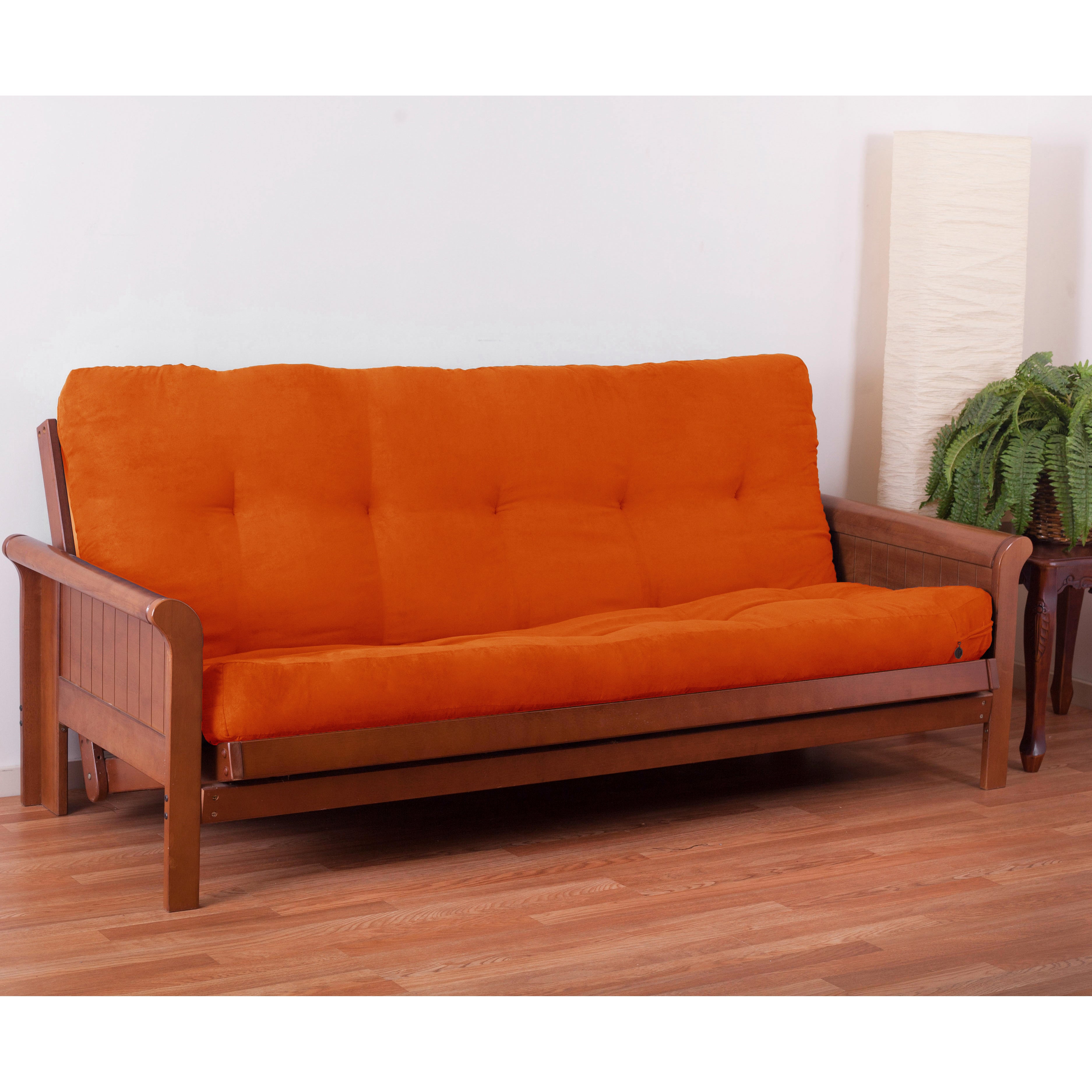 Blazing Needles Vitality 6-inch Microsuede Full-size Futon Mattress - Tangerine Dream - Tangerine Dream