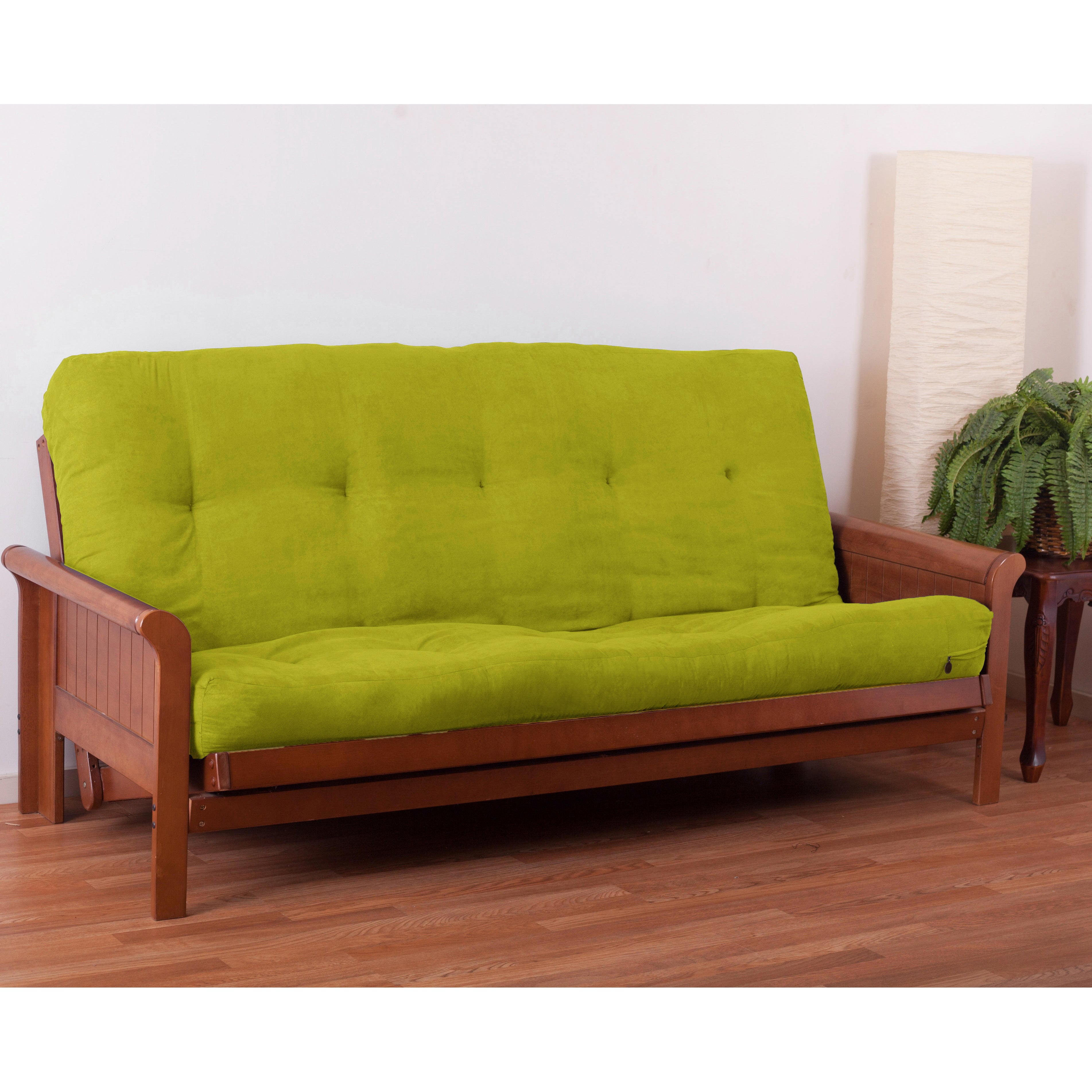 Blazing Needles Vitality 8-inch Microsuede Full-size Futon Mattress - Mojito Lime - Mojito Lime