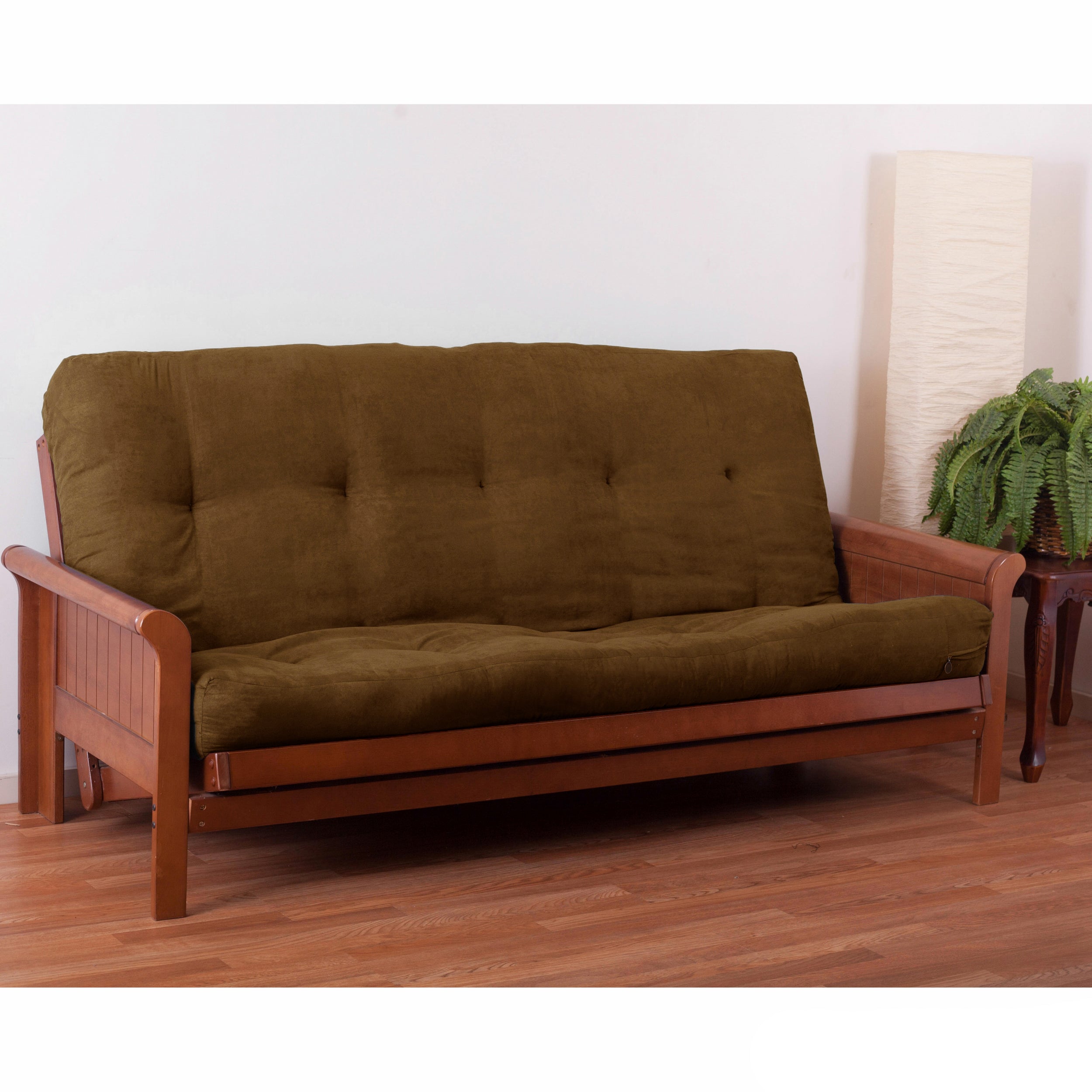 Blazing Needles Vitality 8-inch Microsuede Full-size Futon Mattress - Saddle Brown - Saddle Brown