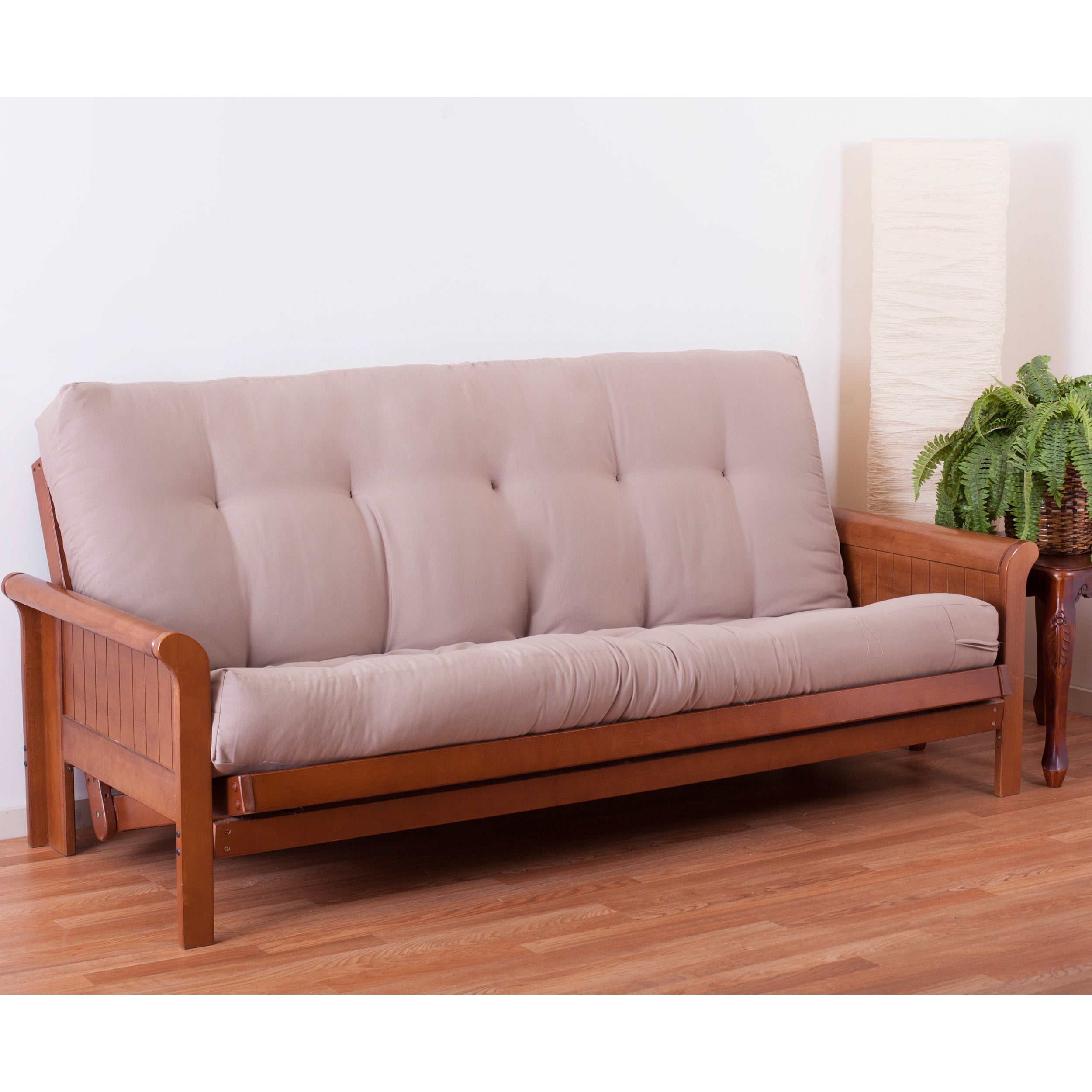Blazing Needles Renewal 8-inch Twill Full-size Futon Mattress - Toffee - Toffee