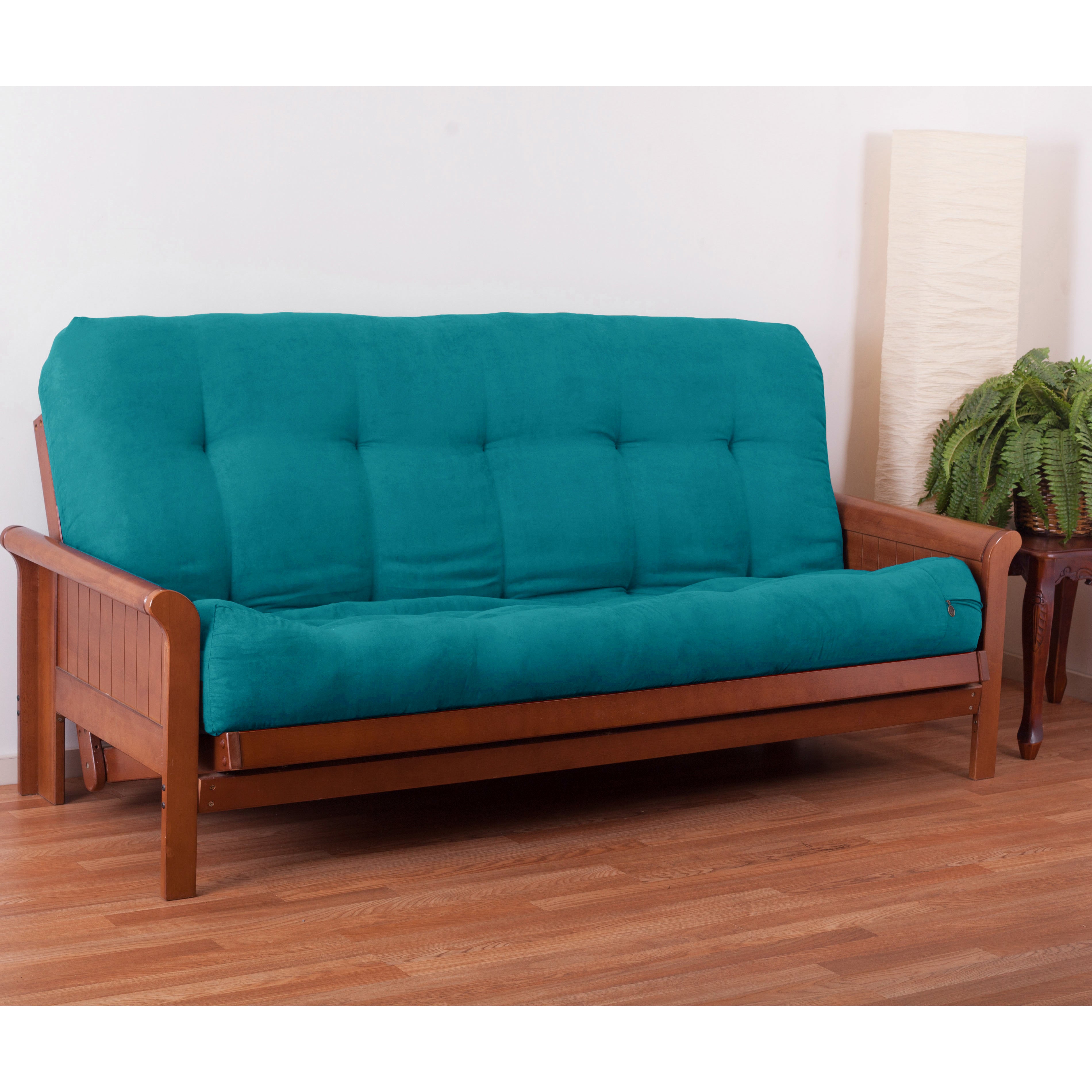 Blazing Needles Vitality 10-inch Microsuede Full-size Futon Mattress - Aqua Blue - Aqua Blue