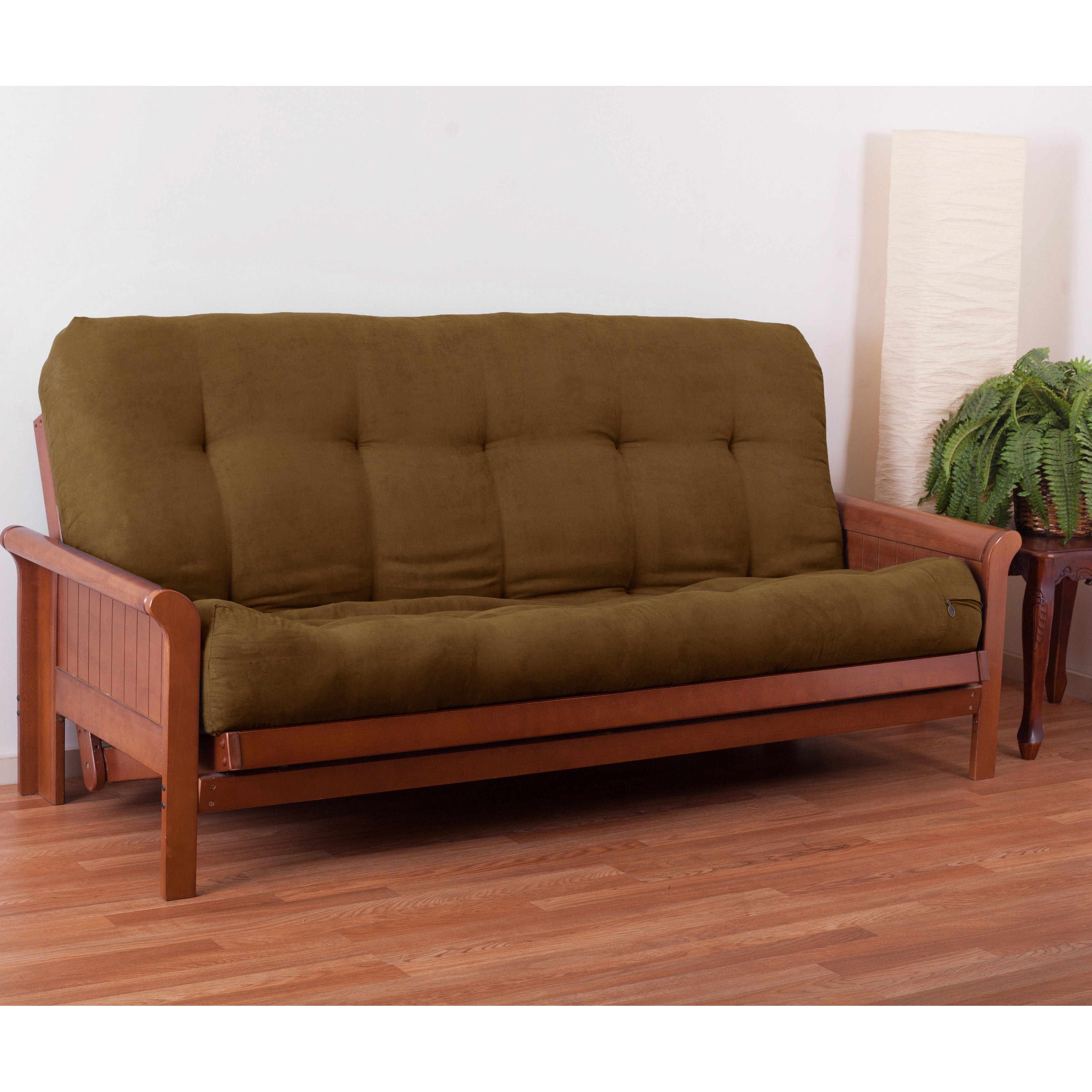 Blazing Needles Vitality 10-inch Microsuede Full-size Futon Mattress - Saddle Brown - Saddle Brown