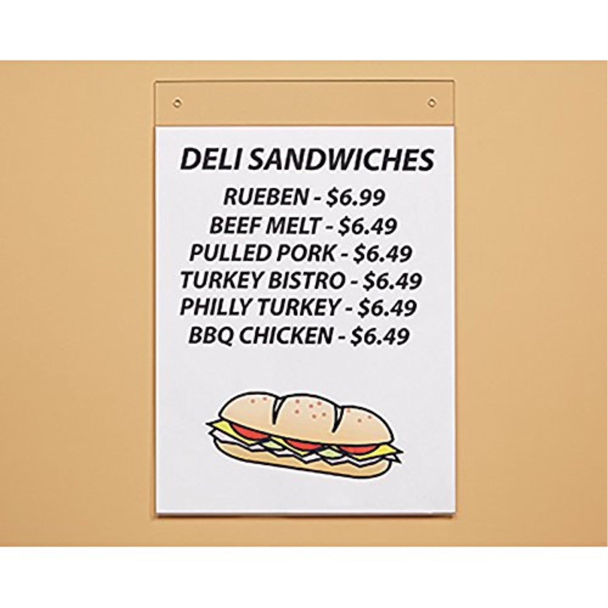 9624404 Wallmnt Sign11Wx8-1/2H Kinter 8-1/2 In. H X 1/4 In. W X 11 In. L Clear Landscape Display Sign Acrylic (Pack Of 1)