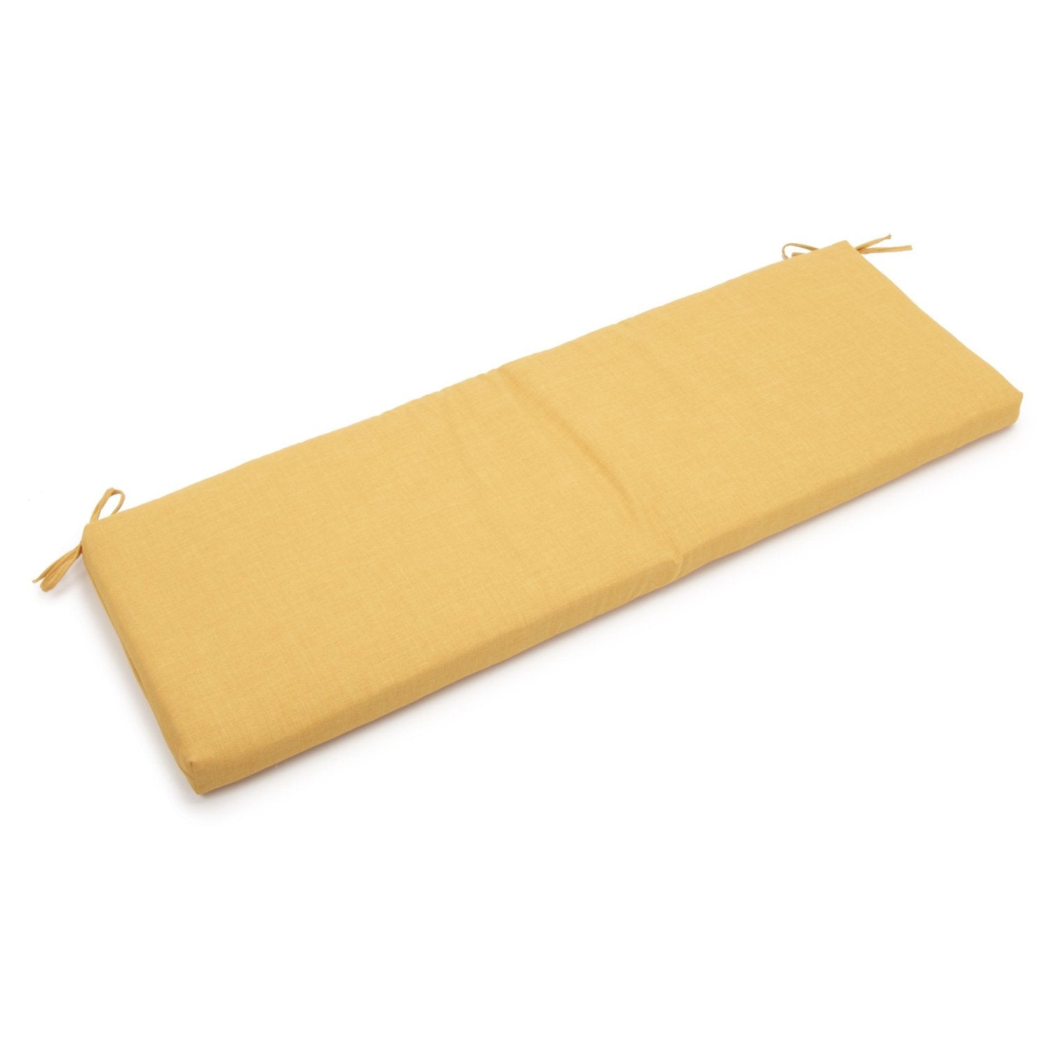 63-inch by 19-inch Spun Polyester Bench Cushion - Lemon