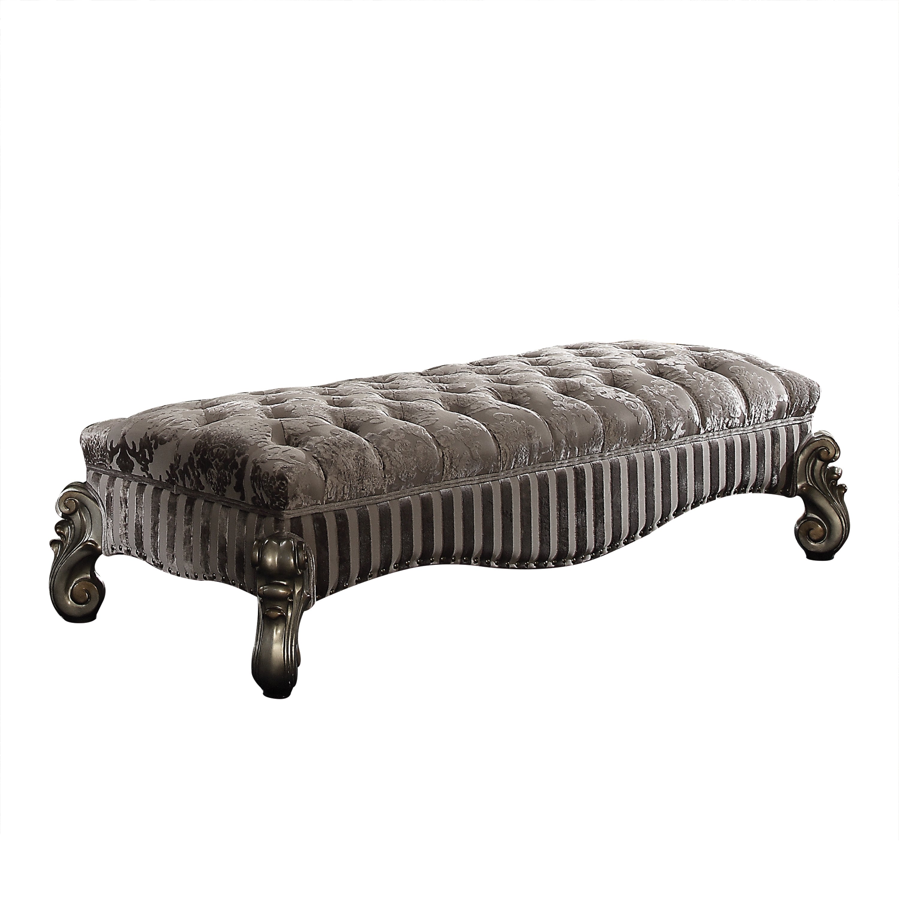 Versailles - Bench Fabric & Antique Platinum