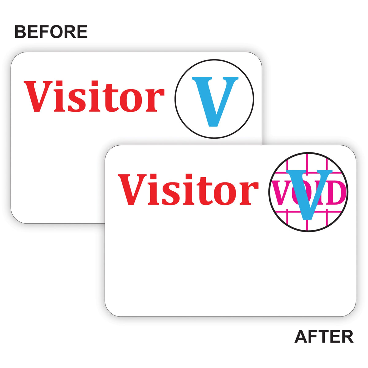 Time'S Up! Self-Expiring Visitor Badges, One Day Spot Badge, 3 X 2, 100/Bx, 97004