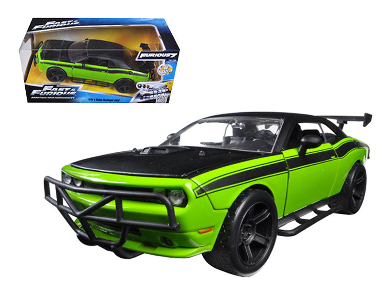Letty'S Dodge Challenger Srt8 Off Road Green And Black 'Fast & Furious' Movie 1/24 Diecast Model Car By Jada