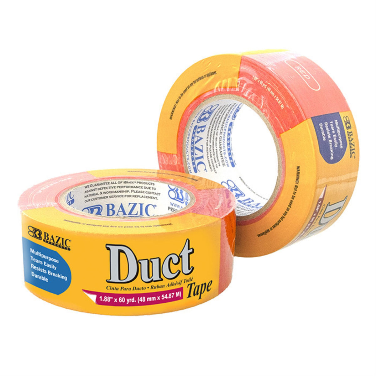Bazic 1.88' X 60 Yards Red Duct Tape